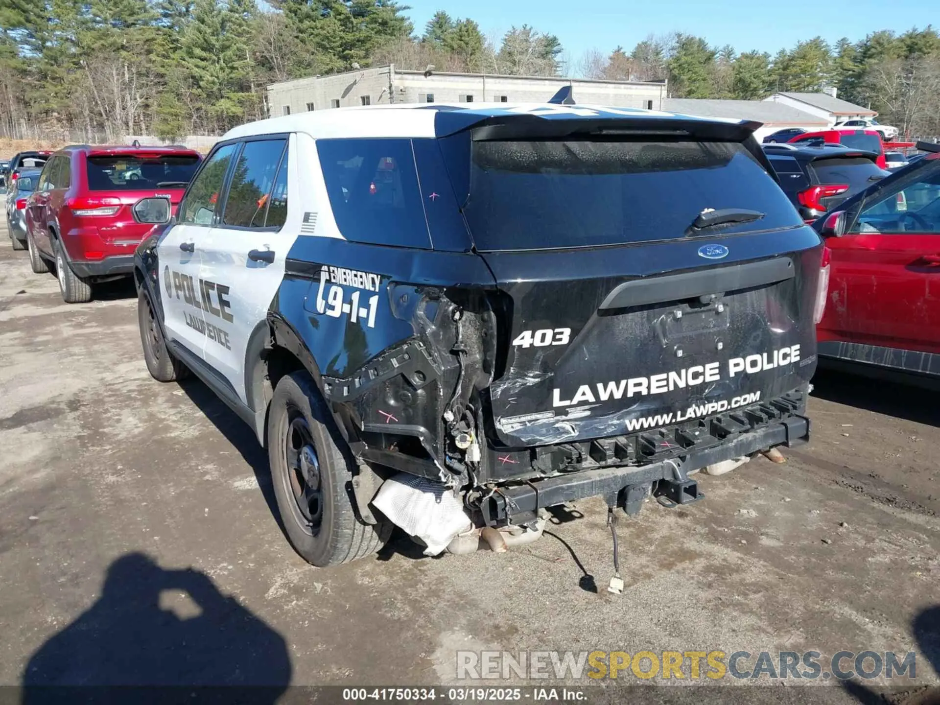 3 fotografías del automóvil dañado 1FM5K8AB9NGA01978 FORD POLICE INTERCEPTOR 2022