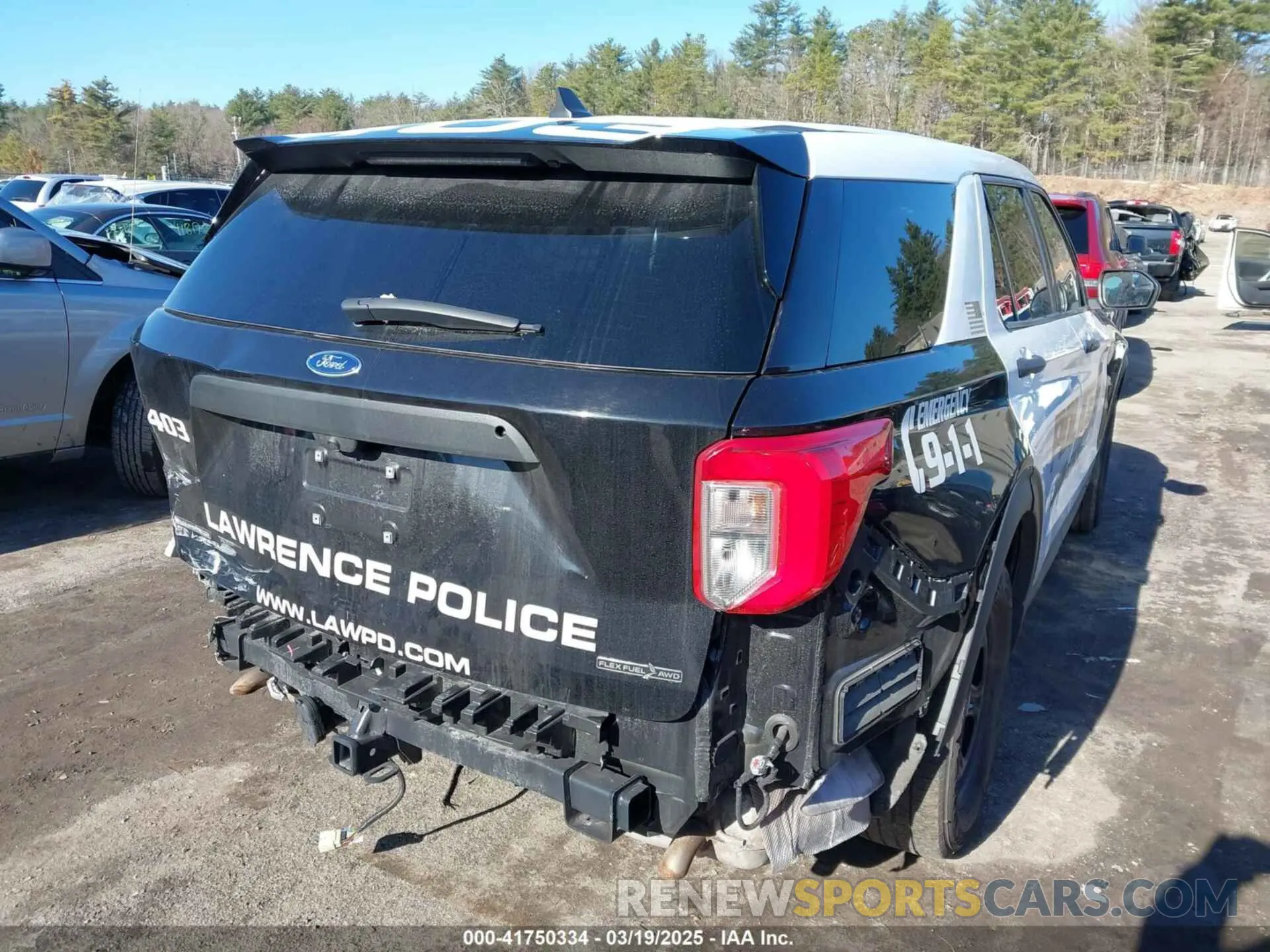 4 fotografías del automóvil dañado 1FM5K8AB9NGA01978 FORD POLICE INTERCEPTOR 2022
