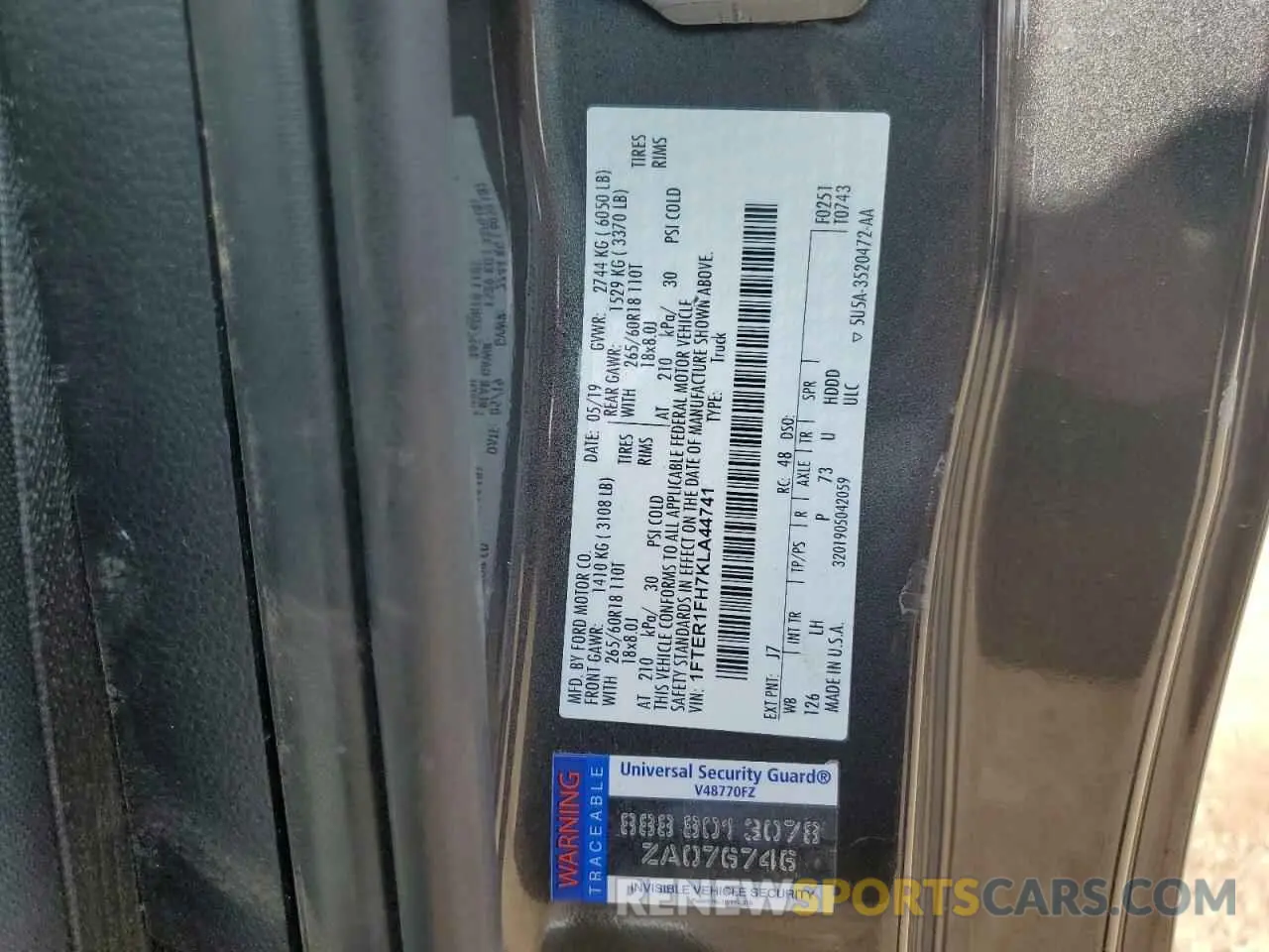 12 fotografías del automóvil dañado 1FTER1FH7KLA44741 FORD RANGER 2019