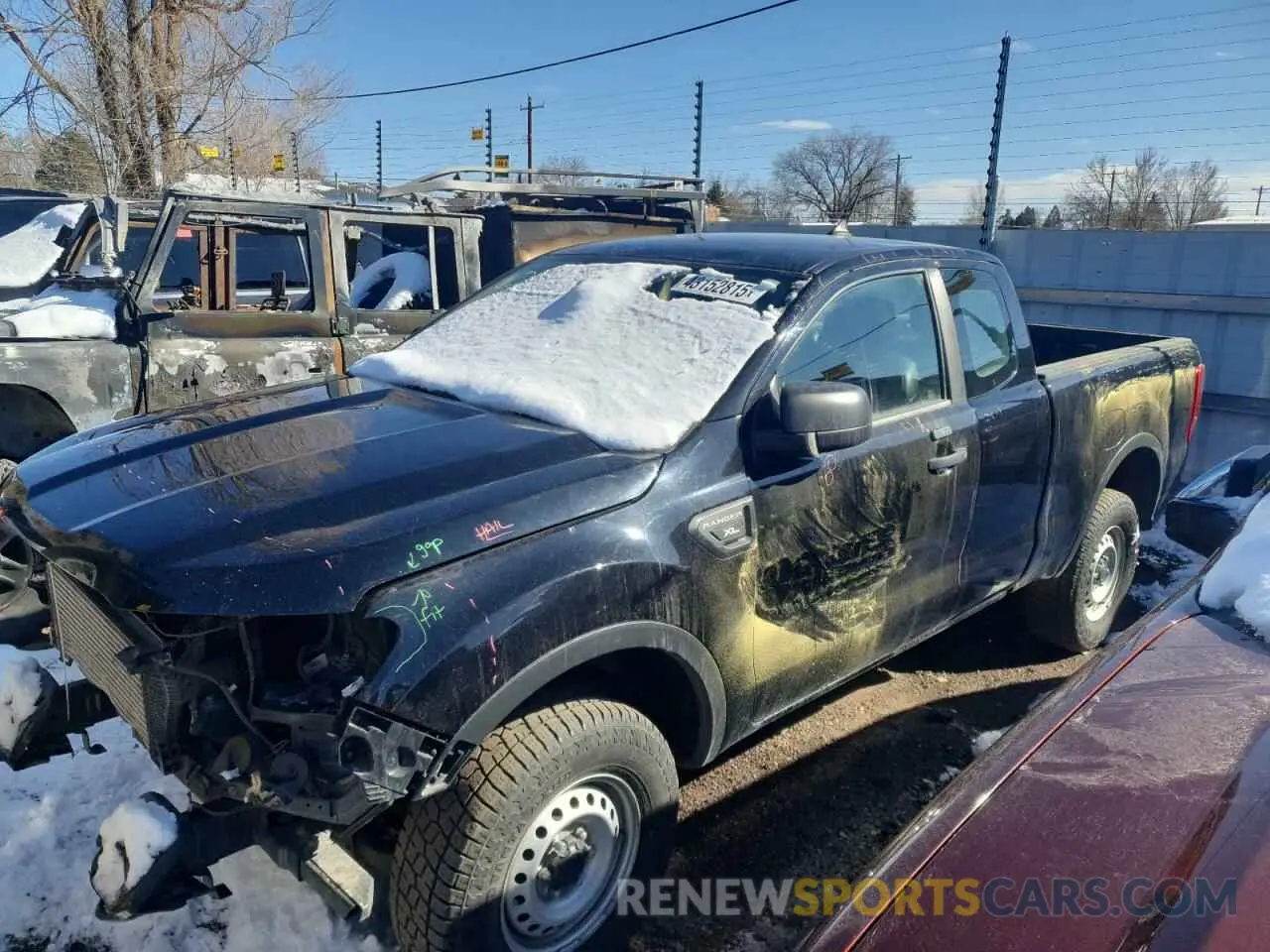 1 fotografías del automóvil dañado 1FTER1FH8LLA33720 FORD RANGER 2020