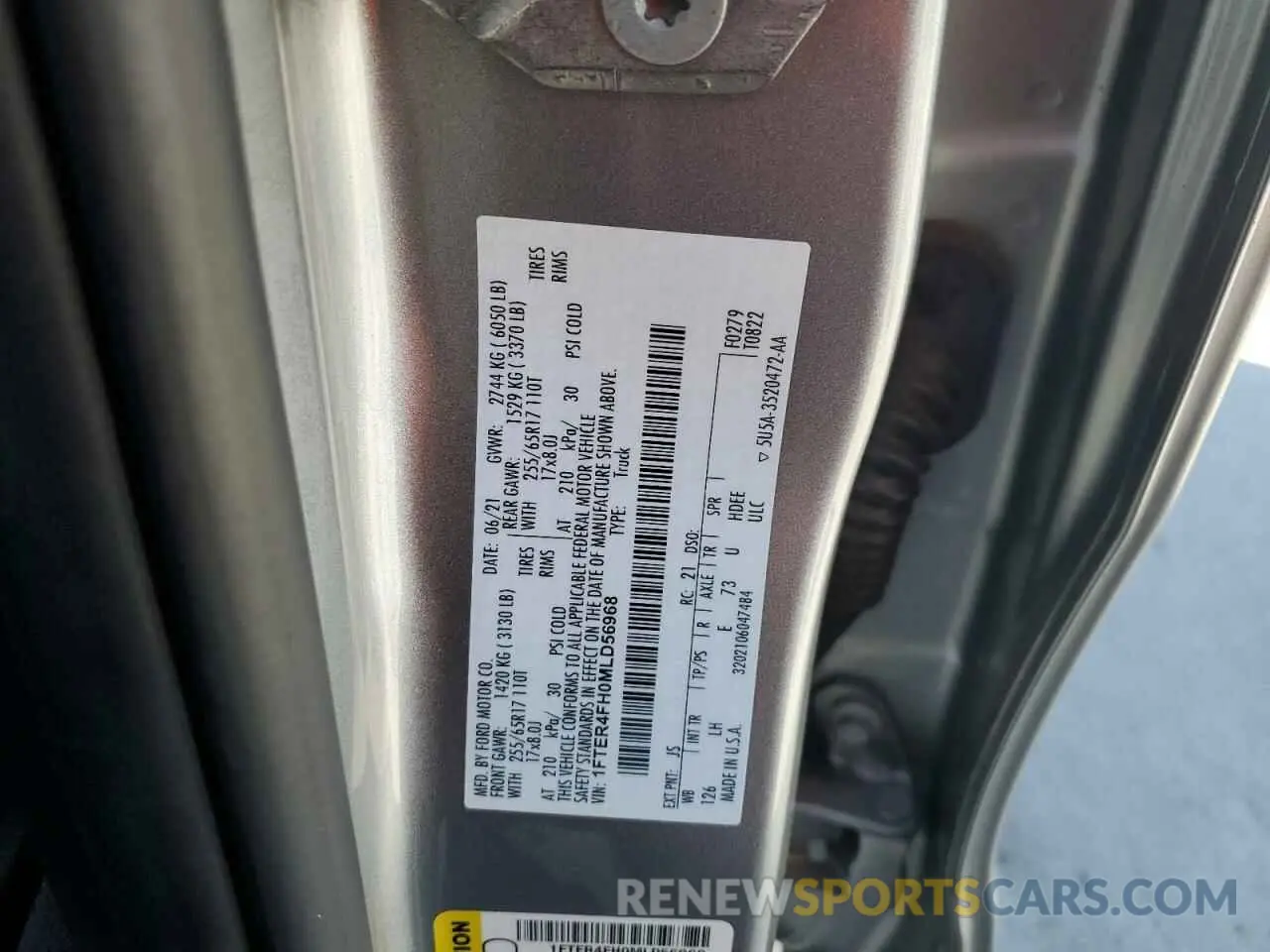 13 fotografías del automóvil dañado 1FTER4FH0MLD56968 FORD RANGER 2021