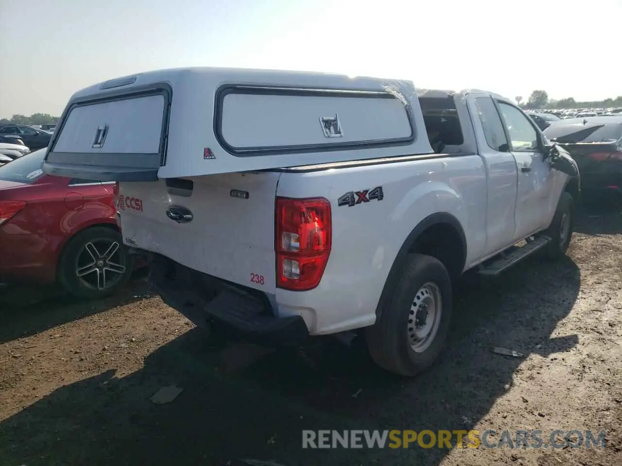 3 fotografías del automóvil dañado 1FTER1FH8NLD50996 FORD RANGER 2022