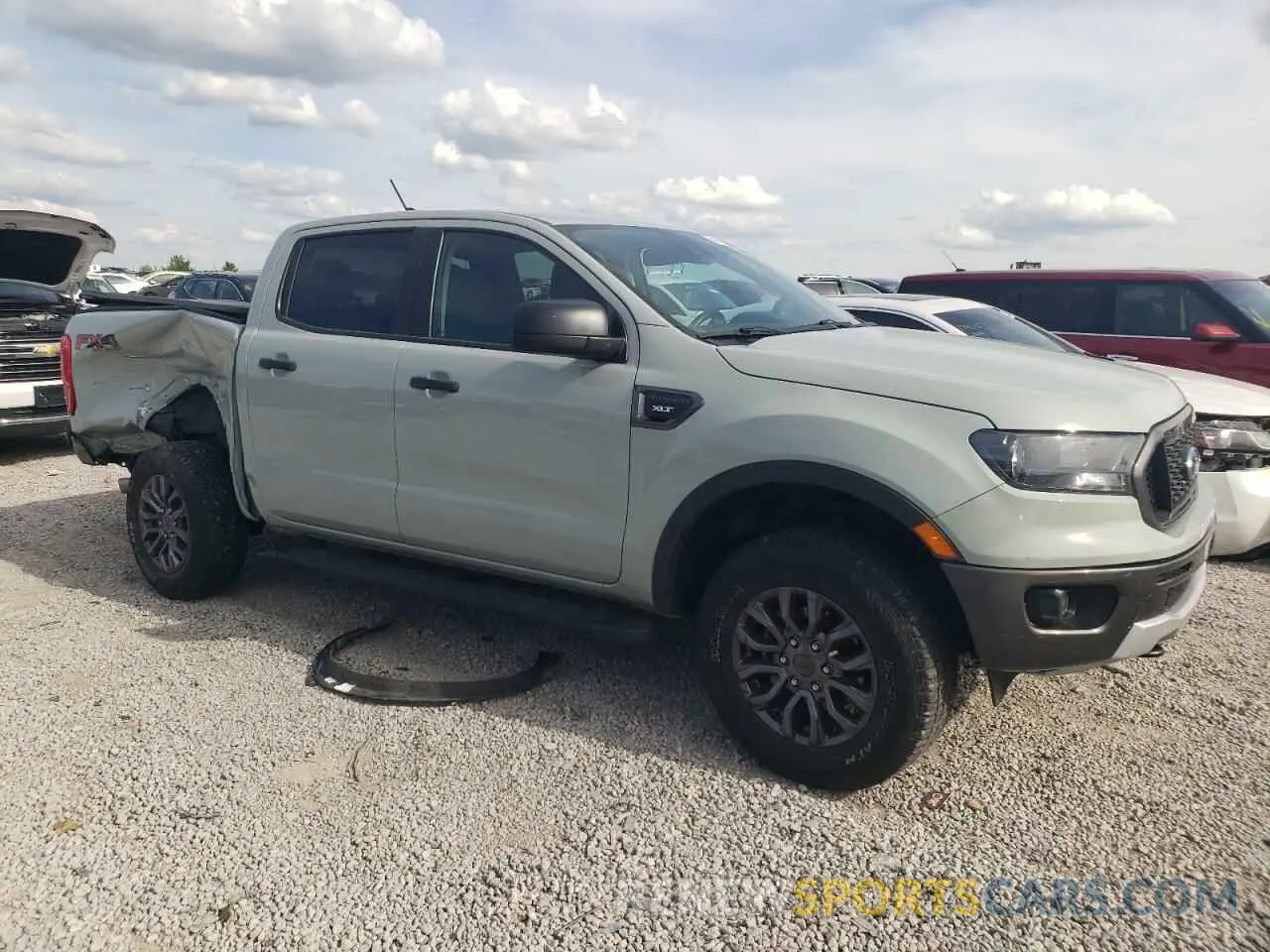 4 fotografías del automóvil dañado 1FTER4FH5NLD00106 FORD RANGER 2022