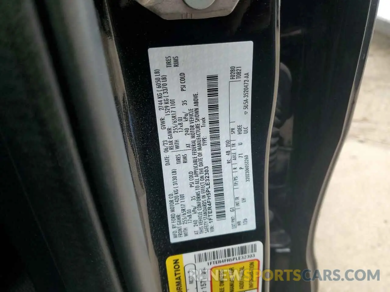 13 fotografías del automóvil dañado 1FTER4FH5PLE32303 FORD RANGER 2023