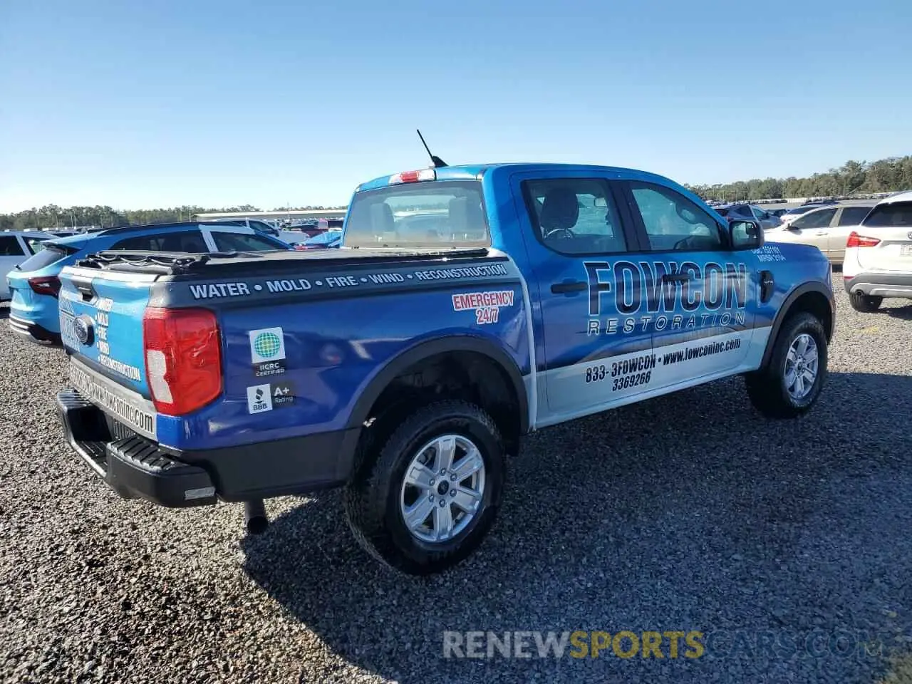 3 fotografías del automóvil dañado 1FTER4BH5RLE05613 FORD RANGER 2024