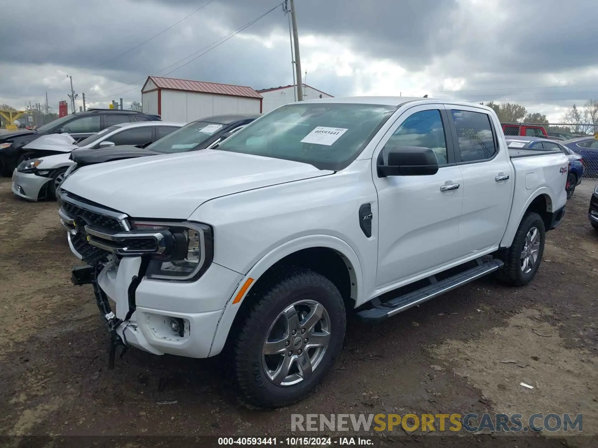 2 fotografías del automóvil dañado 1FTER4HH1RLE20889 FORD RANGER 2024