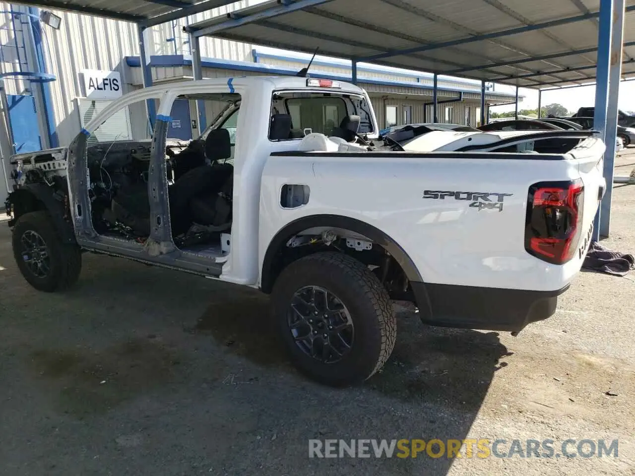 2 fotografías del automóvil dañado 1FTER4HH7RLE29824 FORD RANGER 2024