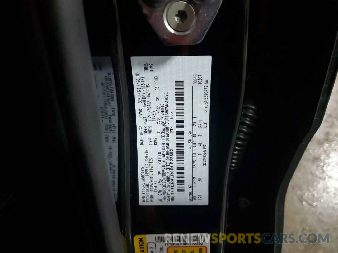 12 fotografías del automóvil dañado 1FTER4LR0RLE22892 FORD RANGER RAP 2024