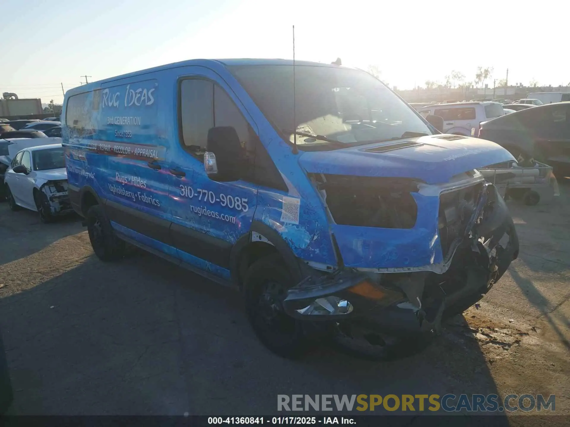 1 fotografías del automóvil dañado 1FTYE1Y87PKA02766 FORD TRANSIT-150 2023