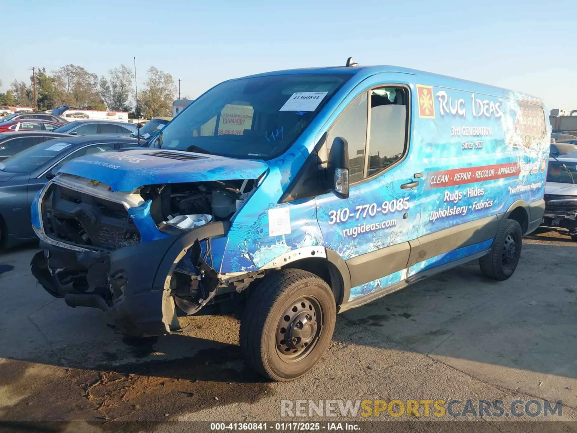 2 fotografías del automóvil dañado 1FTYE1Y87PKA02766 FORD TRANSIT-150 2023
