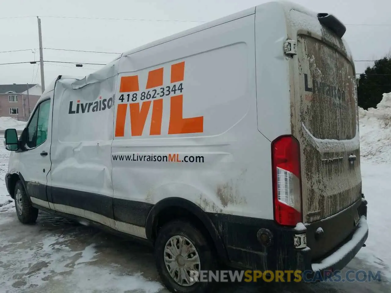 2 fotografías del automóvil dañado 1FTYR2CM5KKA90031 FORD TRANSIT 2019