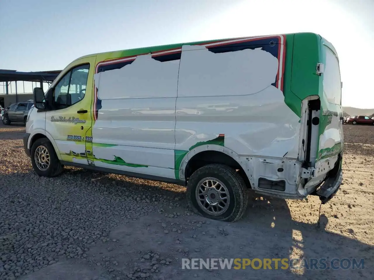 2 fotografías del automóvil dañado 1FTYE1Y8XLKB43776 FORD TRANSIT 2020