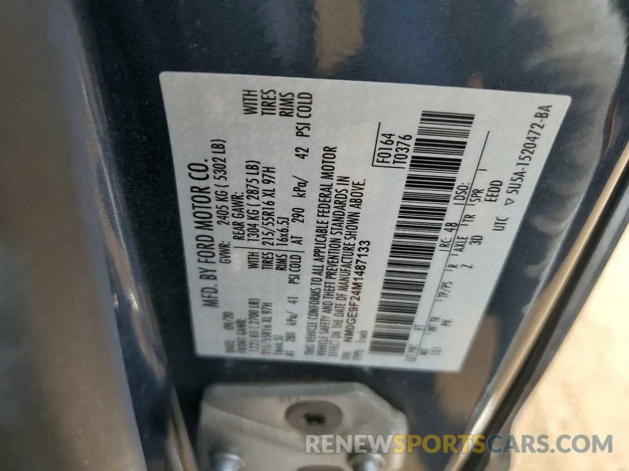 13 fotografías del automóvil dañado NM0GE9F24M1487133 FORD TRANSIT 2021