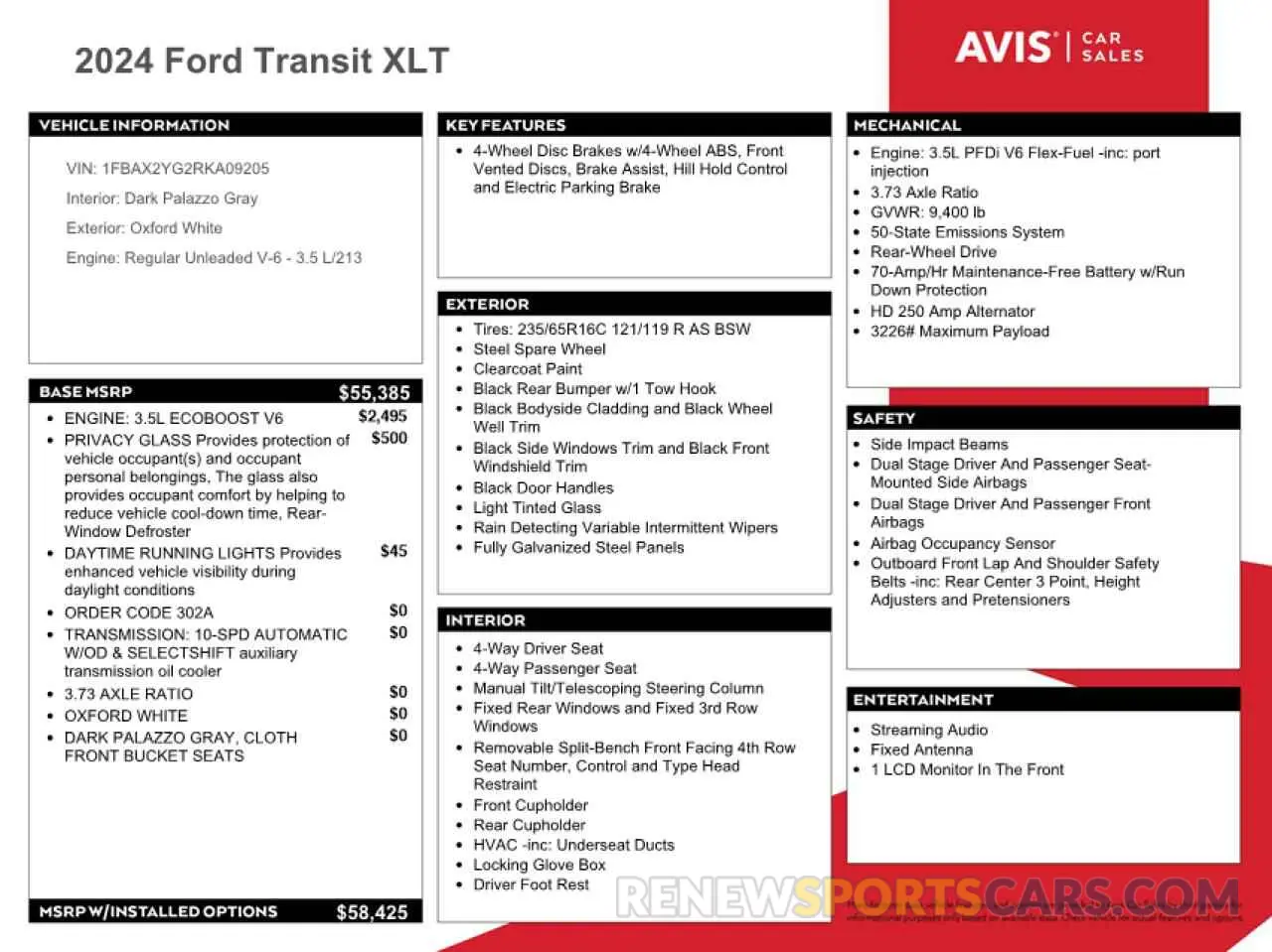 13 fotografías del automóvil dañado 1FBAX2YG2RKA09205 FORD TRANSIT 2024