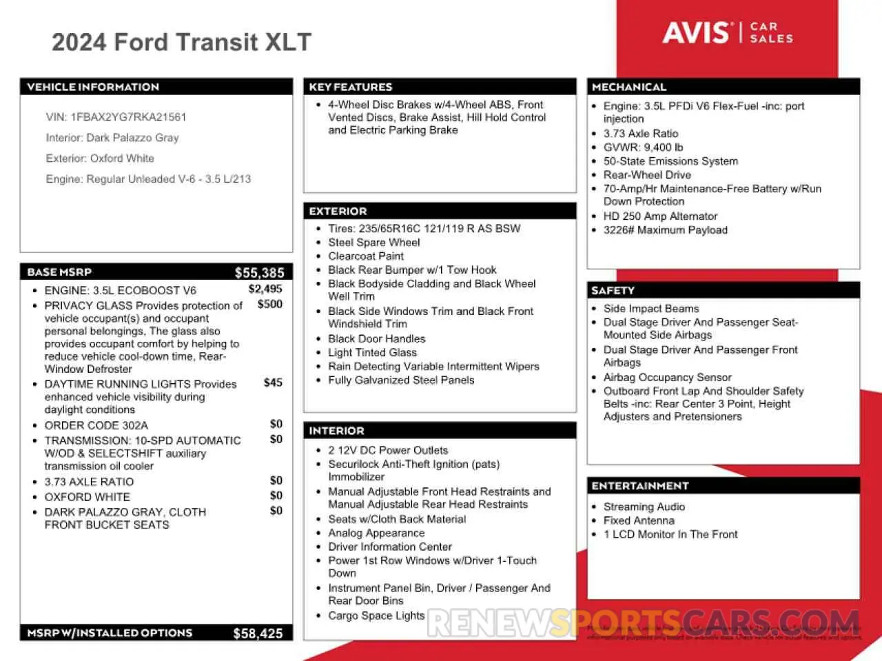 13 fotografías del automóvil dañado 1FBAX2YG7RKA21561 FORD TRANSIT 2024