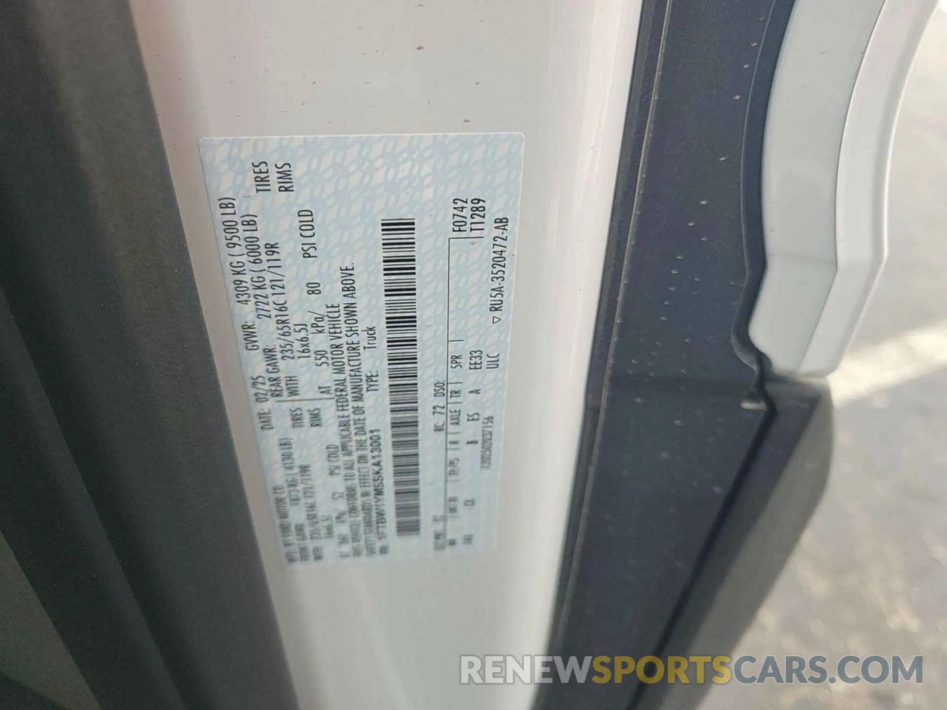 22 fotografías del automóvil dañado 1FTBW1YM5SKA13001 FORD TRANSIT 2025