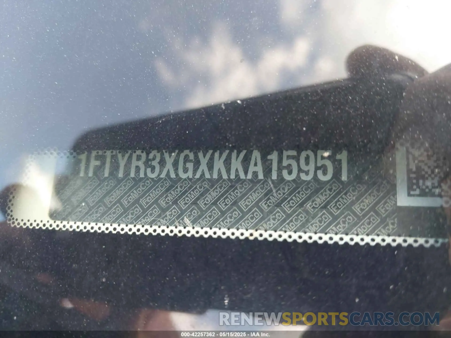 9 fotografías del automóvil dañado 1FTYR3XGXKKA15951 FORD TRANSIT-250 2019