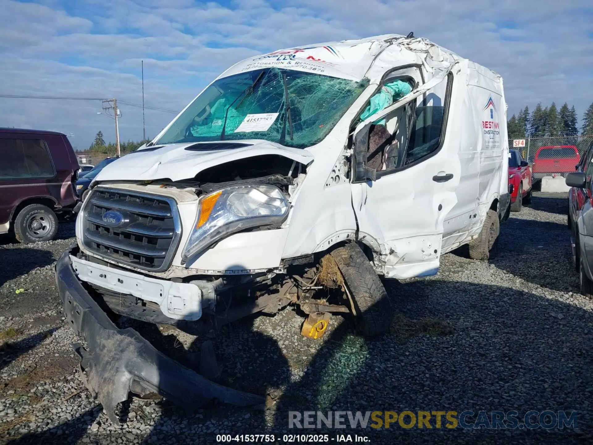 2 fotografías del automóvil dañado 1FTBR1CG5LKB61742 FORD TRANSIT-250 2020