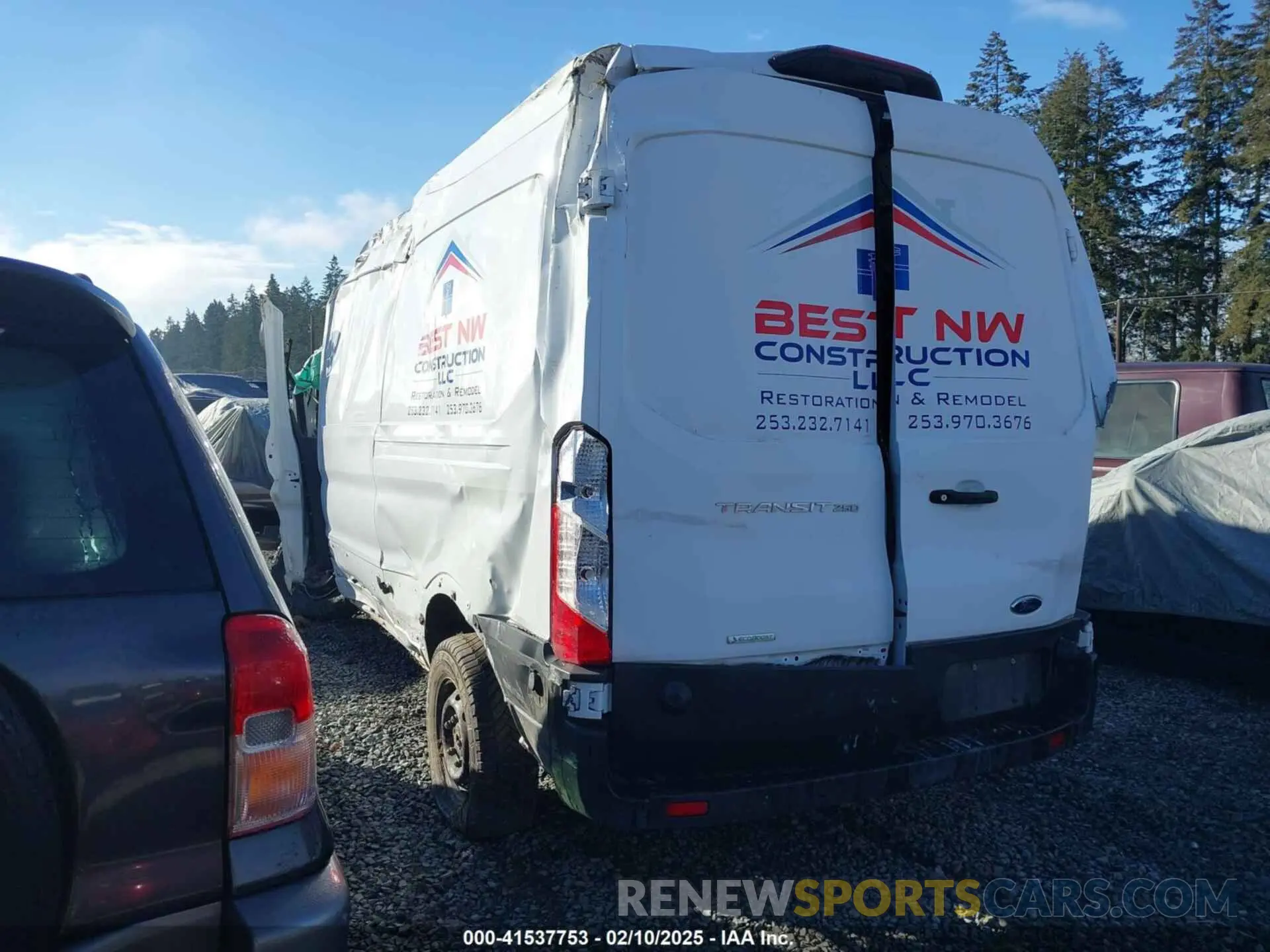 3 fotografías del automóvil dañado 1FTBR1CG5LKB61742 FORD TRANSIT-250 2020