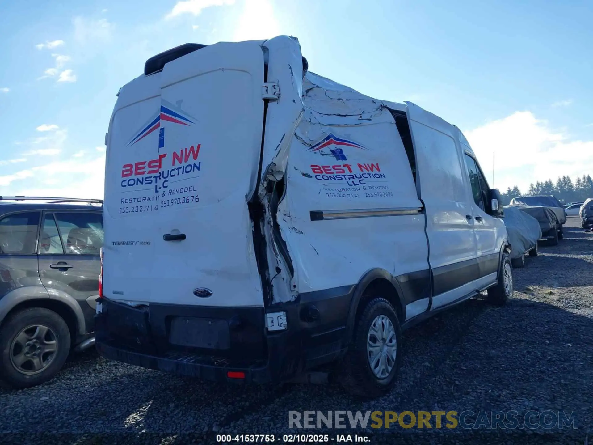 4 fotografías del automóvil dañado 1FTBR1CG5LKB61742 FORD TRANSIT-250 2020