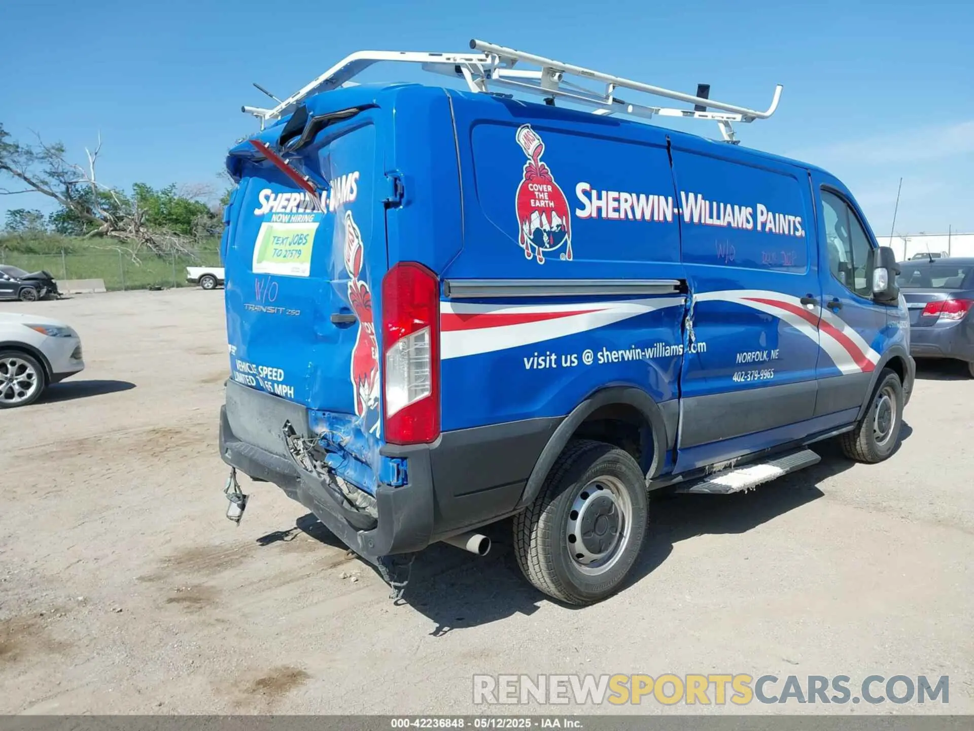 4 fotografías del automóvil dañado 1FTBR1Y81LKA88080 FORD TRANSIT-250 2020