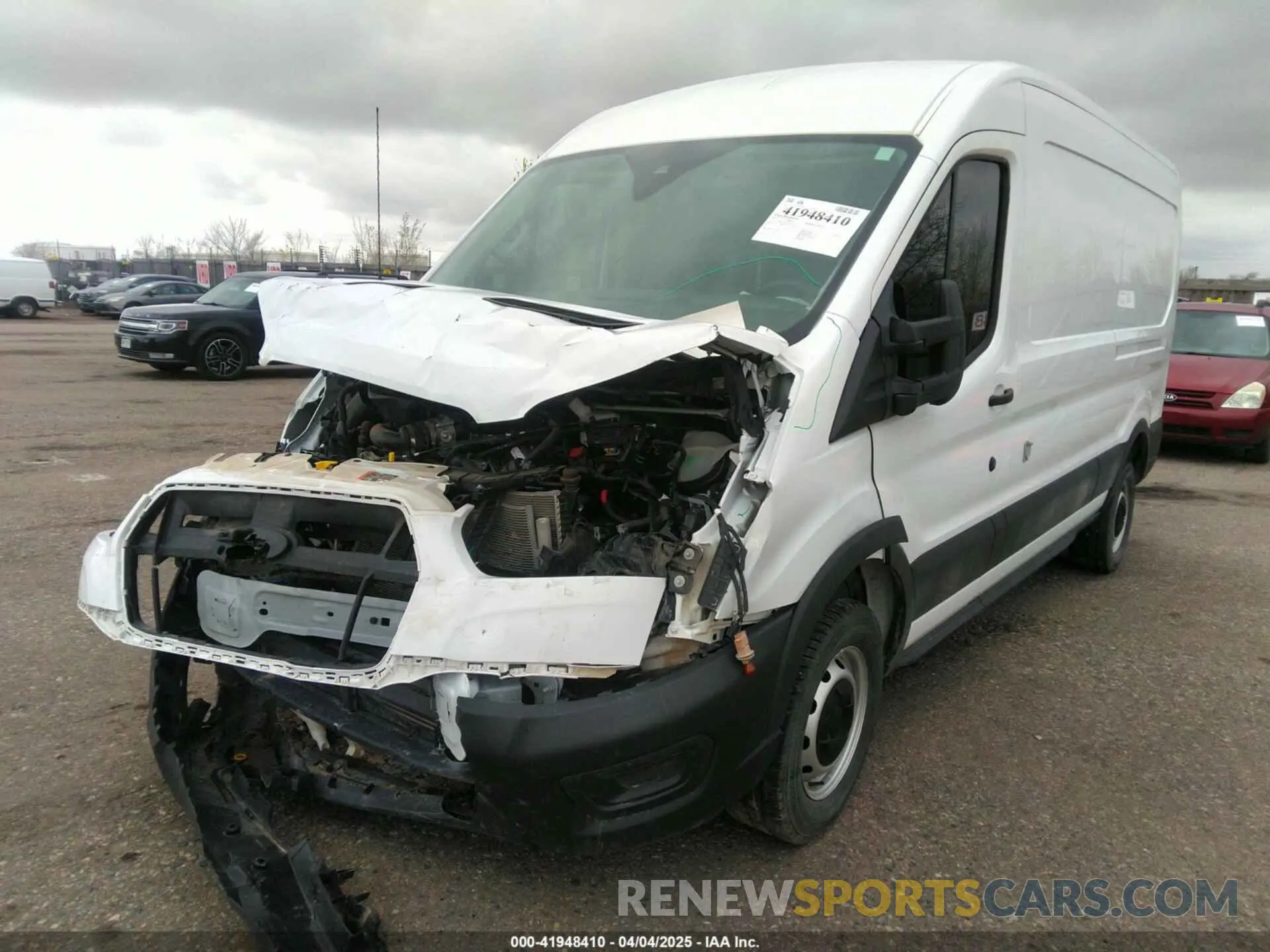 2 fotografías del automóvil dañado 1FTBR1CG6PKB49170 FORD TRANSIT-250 CARGO VAN 2023