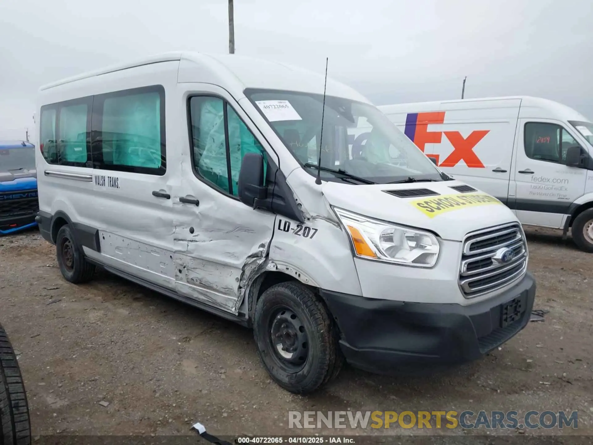1 fotografías del automóvil dañado 1FBAX2CM8KKB05486 FORD TRANSIT-350 2019