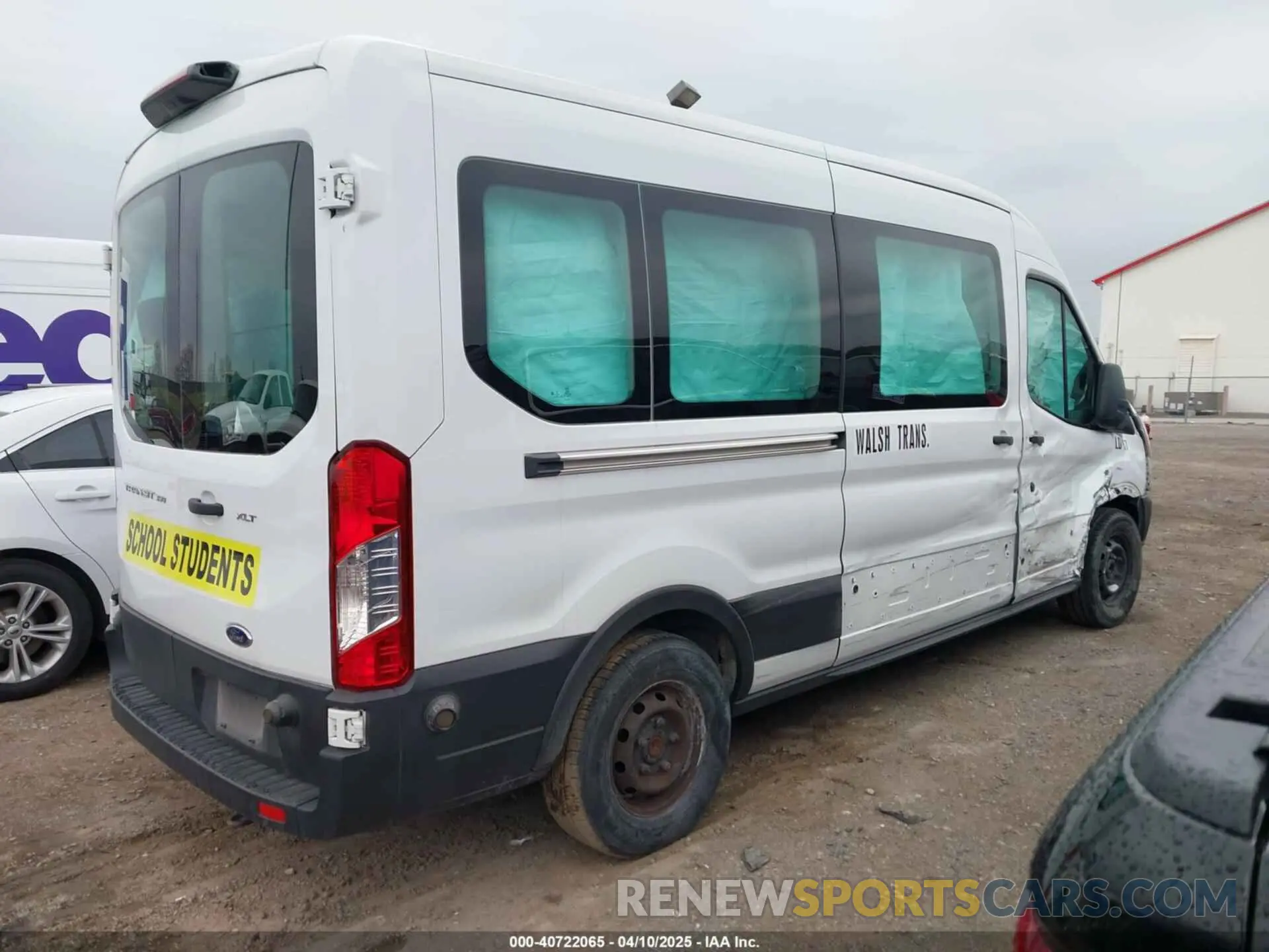 4 fotografías del automóvil dañado 1FBAX2CM8KKB05486 FORD TRANSIT-350 2019