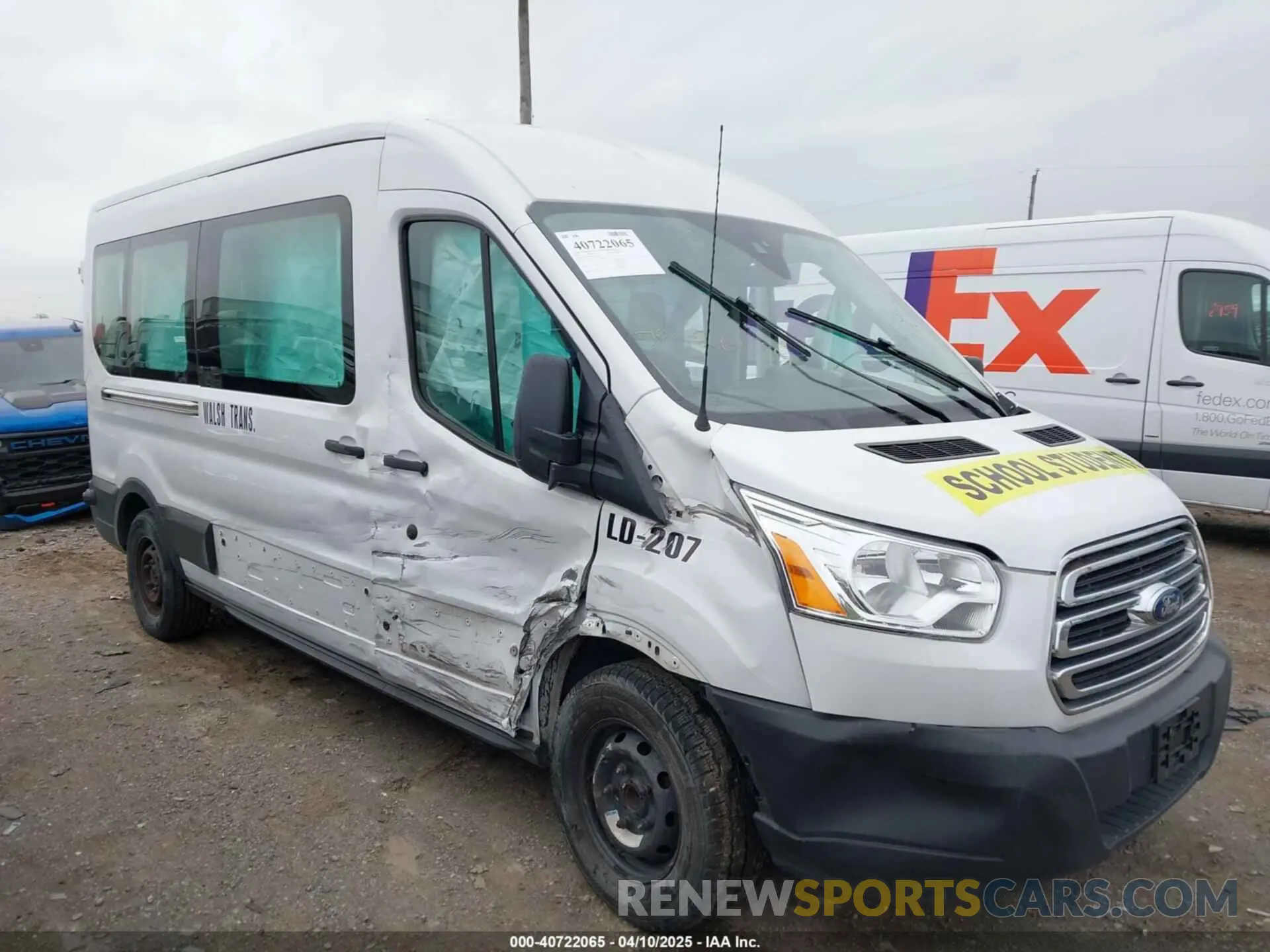 6 fotografías del automóvil dañado 1FBAX2CM8KKB05486 FORD TRANSIT-350 2019