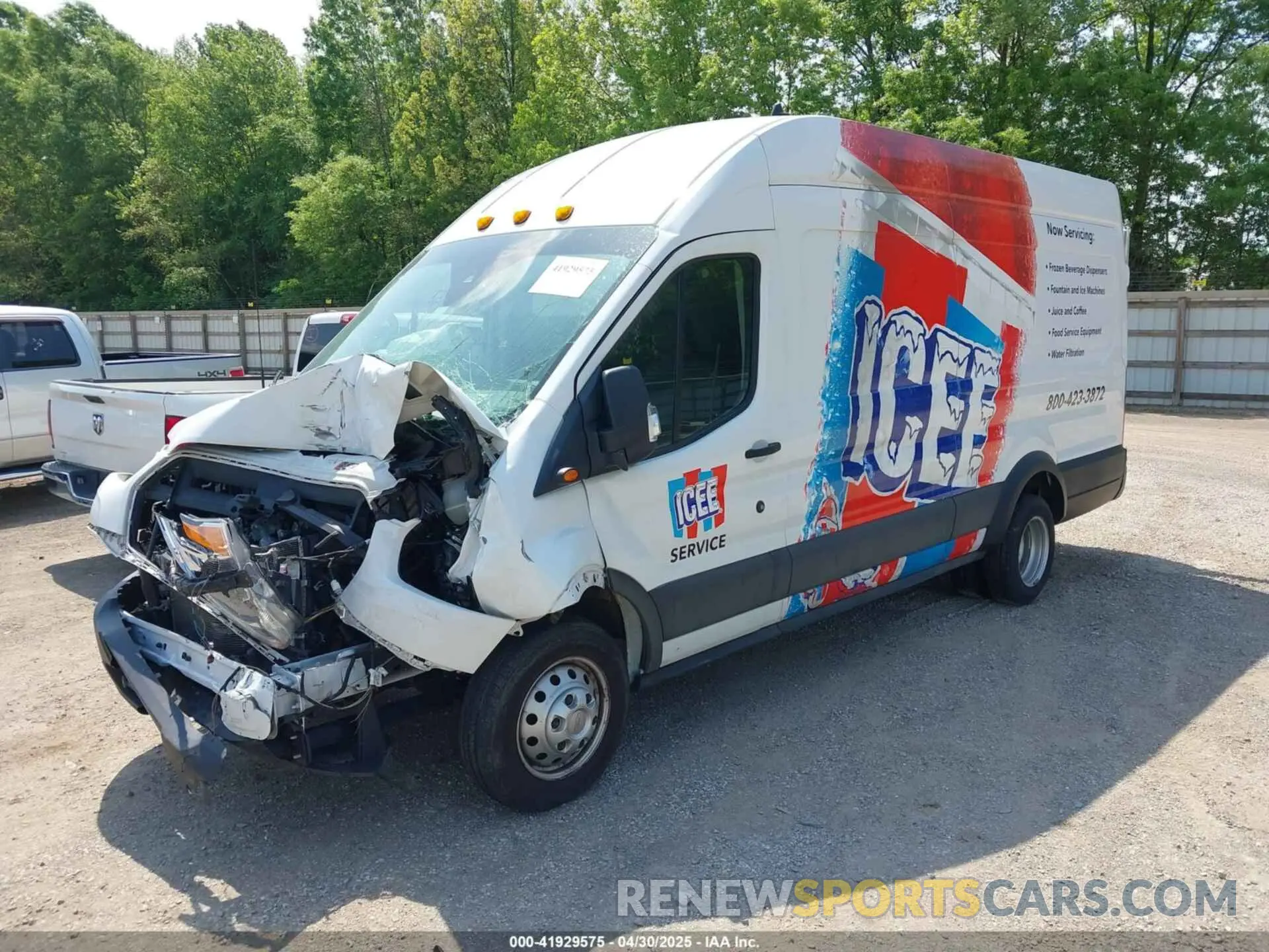2 fotografías del automóvil dañado 1FTBF4X81MKA80705 FORD TRANSIT-350 CARGO VAN 2021