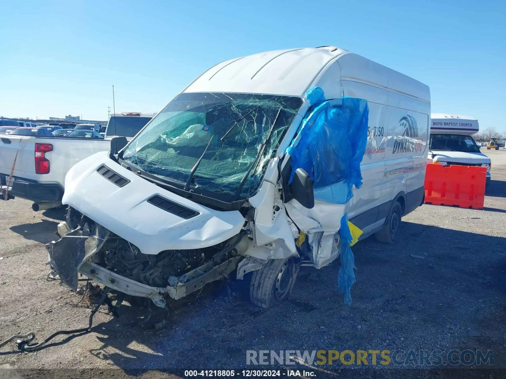 2 fotografías del automóvil dañado 1FTBW3X8XNKA07506 FORD TRANSIT-350 CARGO VAN 2022