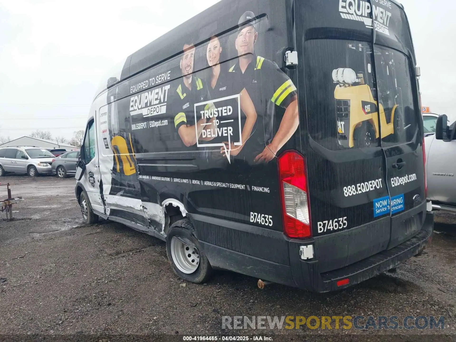 3 fotografías del automóvil dañado 1FTBF4XG0PKB74635 FORD TRANSIT-350 CARGO VAN 2023