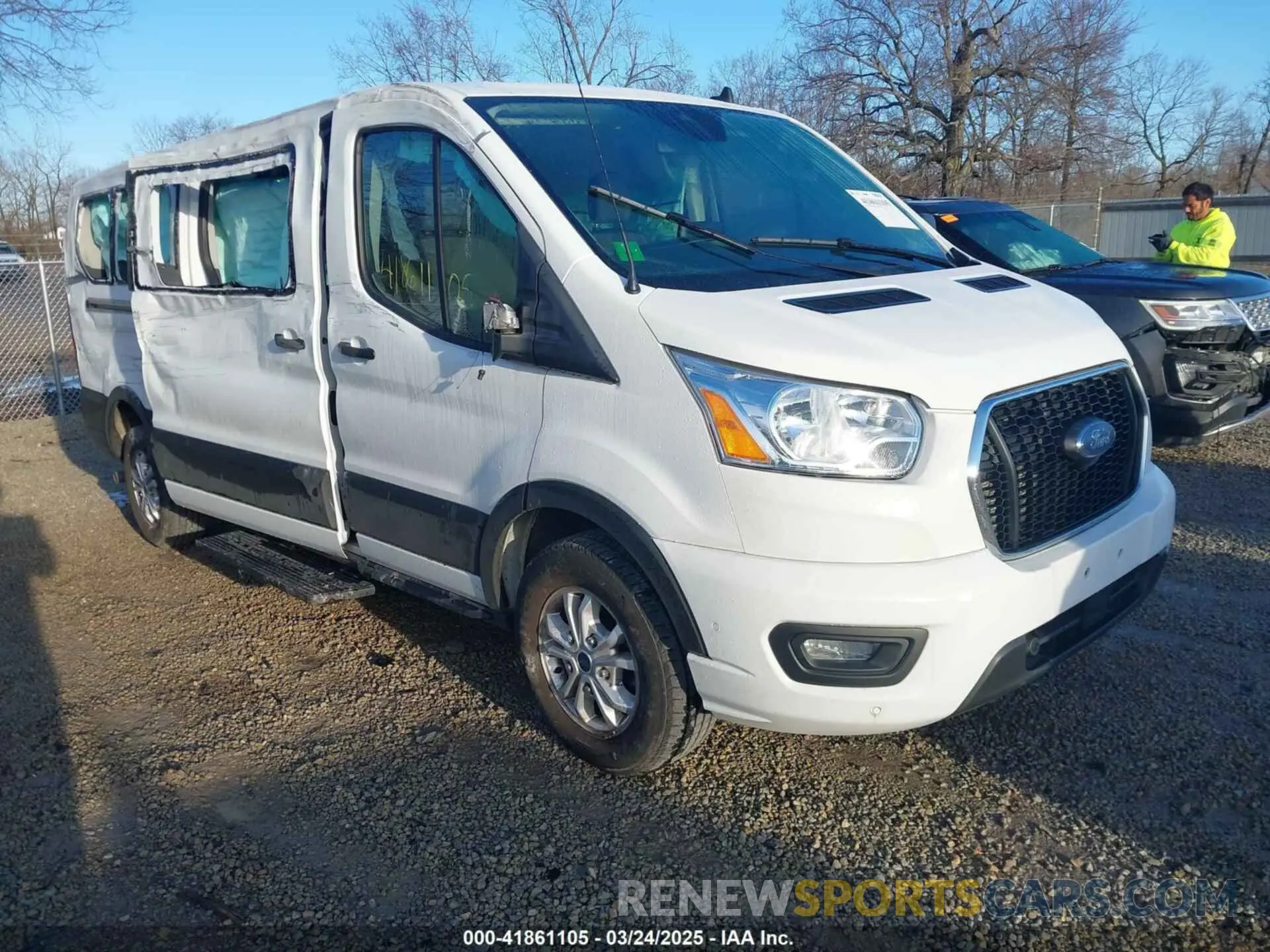 1 fotografías del automóvil dañado 1FBAX2Y81MKA14882 FORD TRANSIT-350 PASSENGER VAN 2021