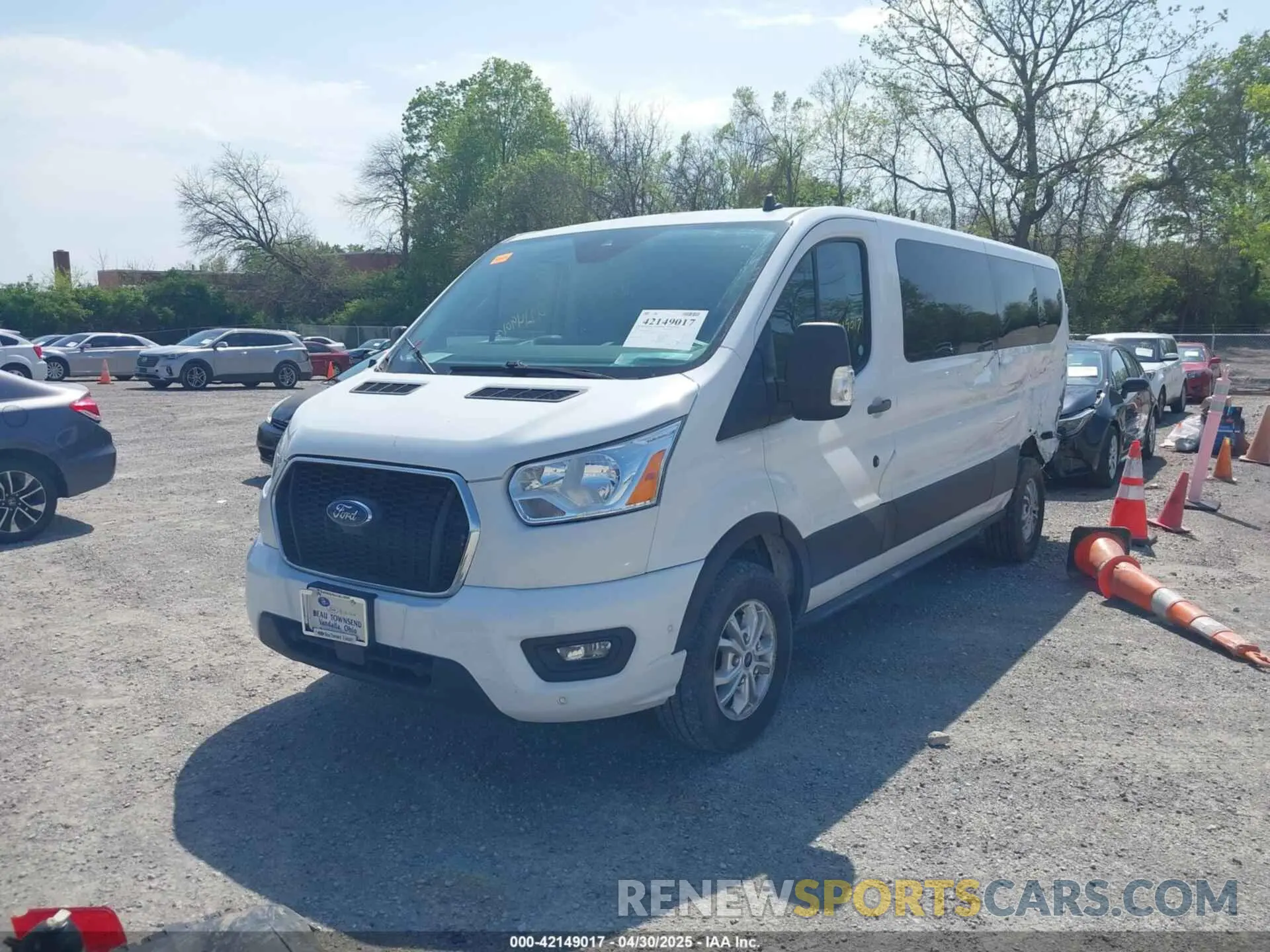 2 fotografías del automóvil dañado 1FBAX2Y84MKA14973 FORD TRANSIT-350 PASSENGER VAN 2021