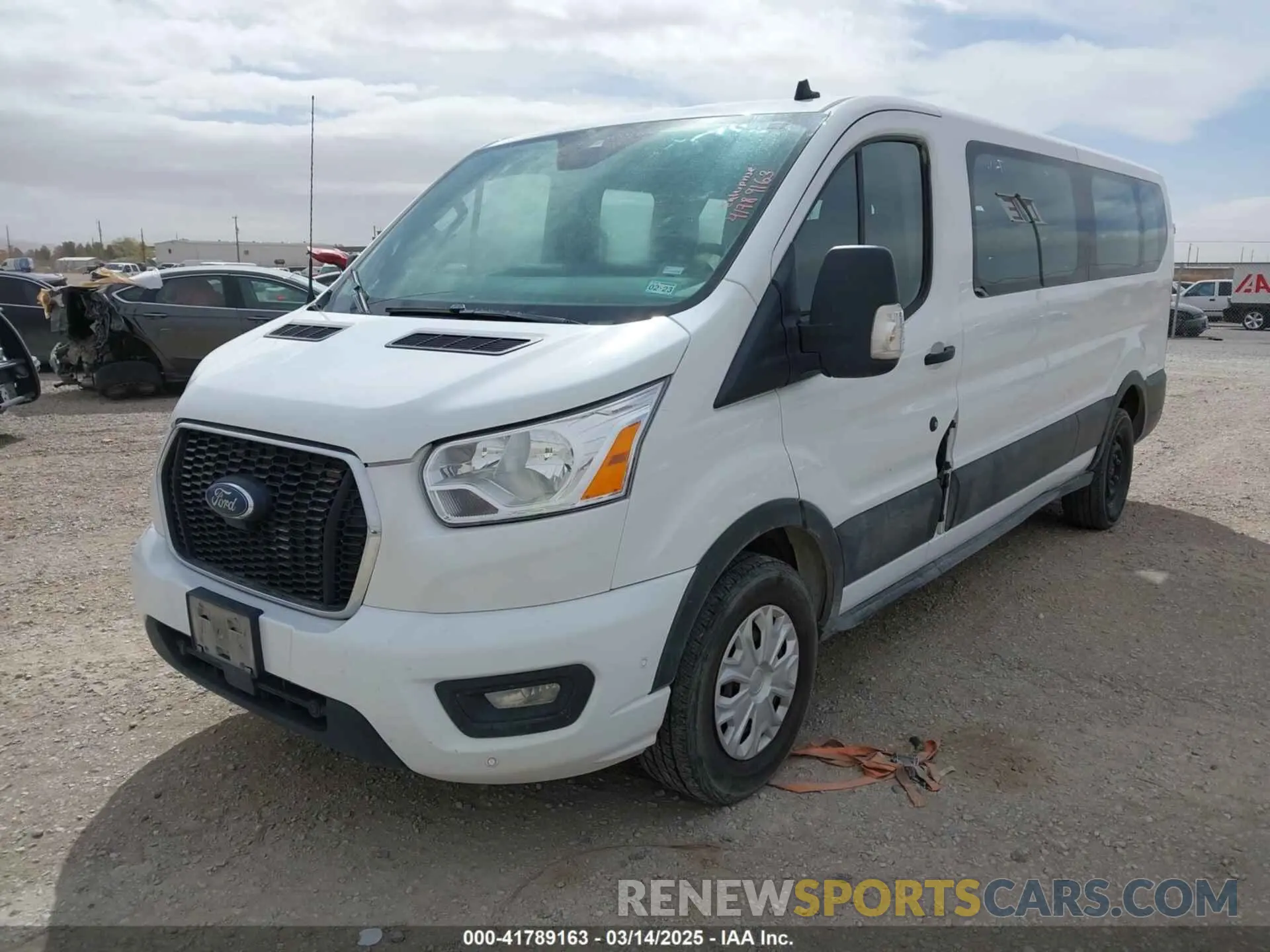 2 fotografías del automóvil dañado 1FBAX2Y87MKA31685 FORD TRANSIT-350 PASSENGER VAN 2021