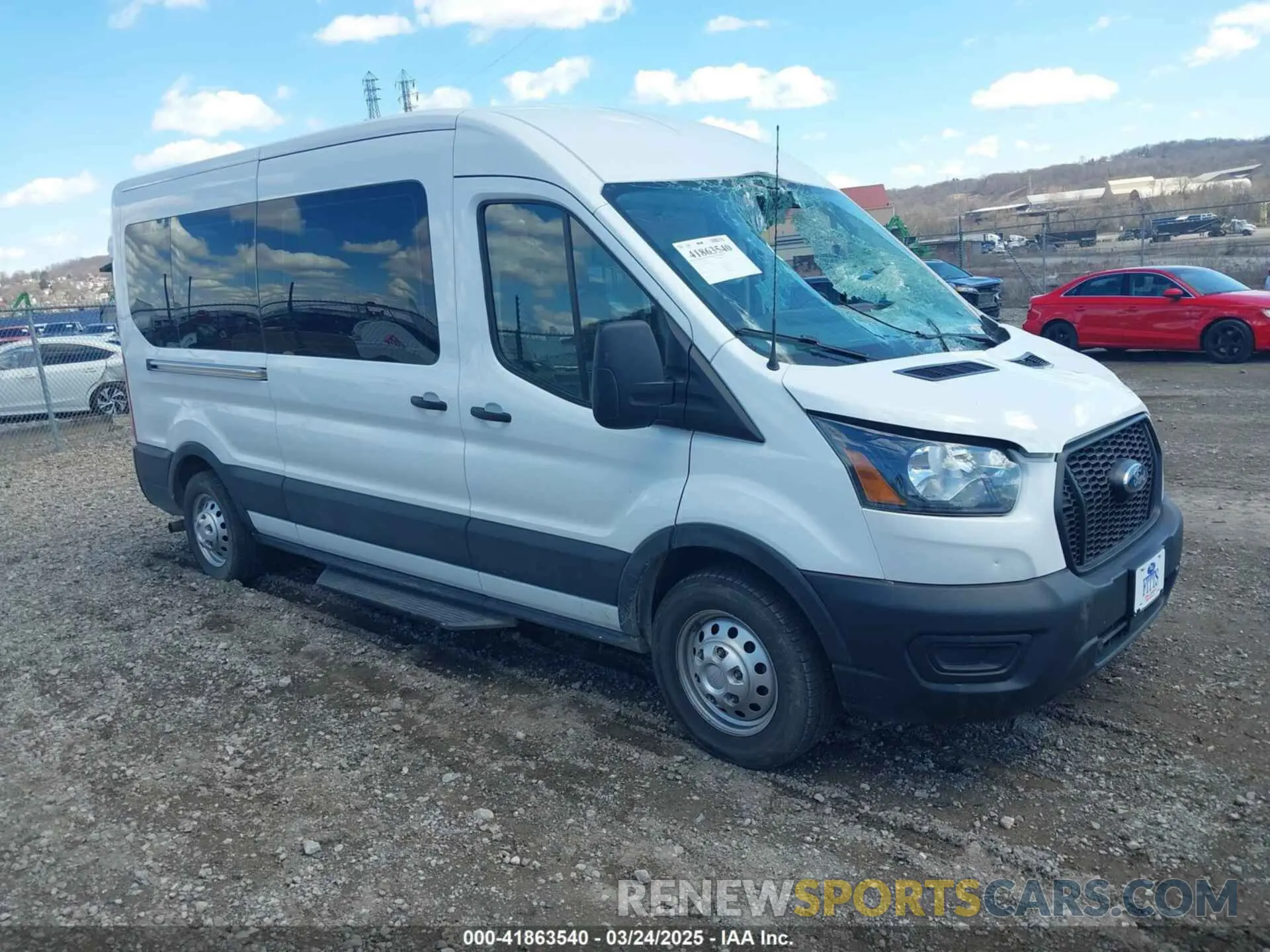 1 fotografías del automóvil dañado 1FBAX9C89MKA84050 FORD TRANSIT-350 PASSENGER VAN 2021
