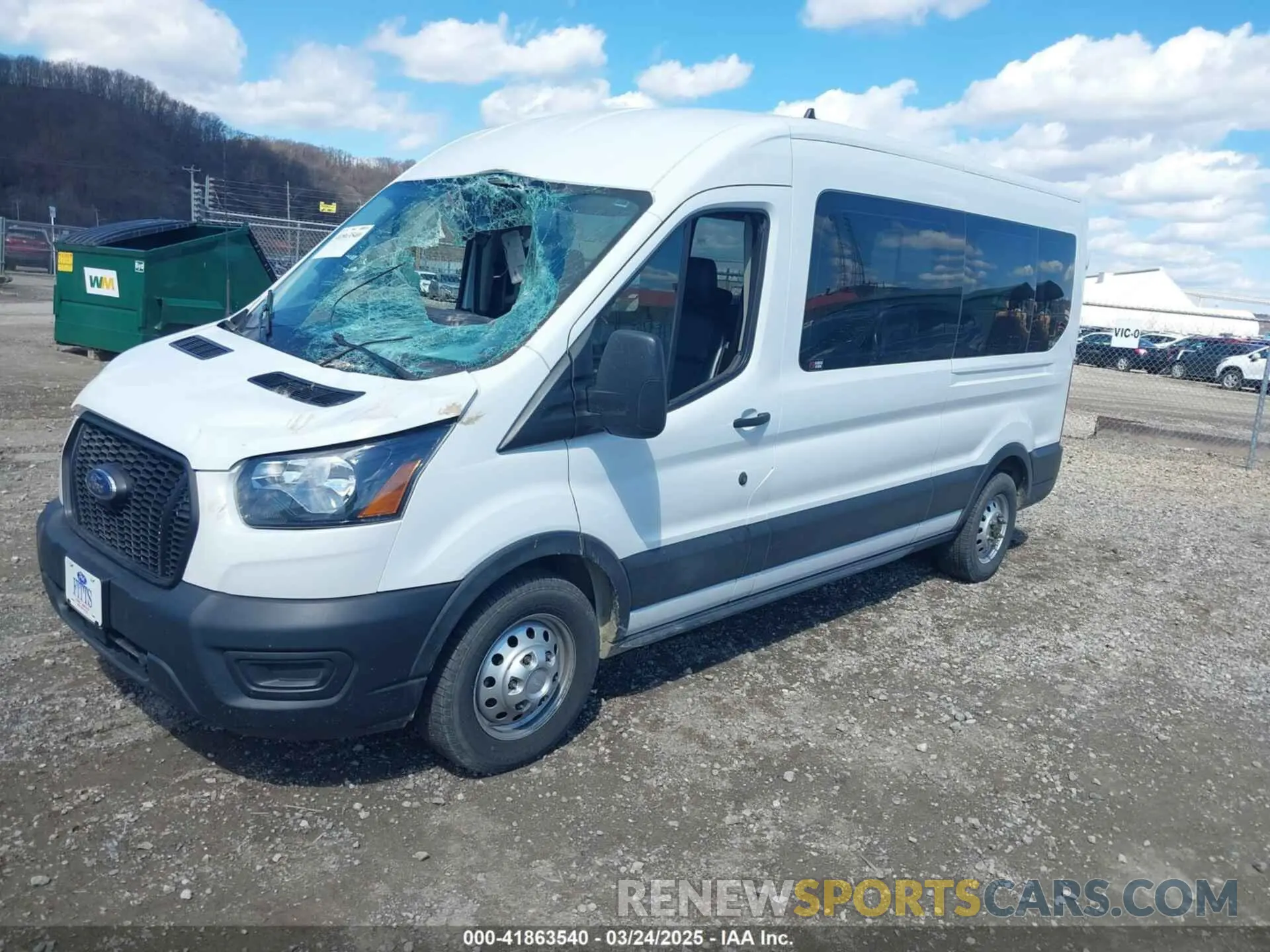 2 fotografías del automóvil dañado 1FBAX9C89MKA84050 FORD TRANSIT-350 PASSENGER VAN 2021