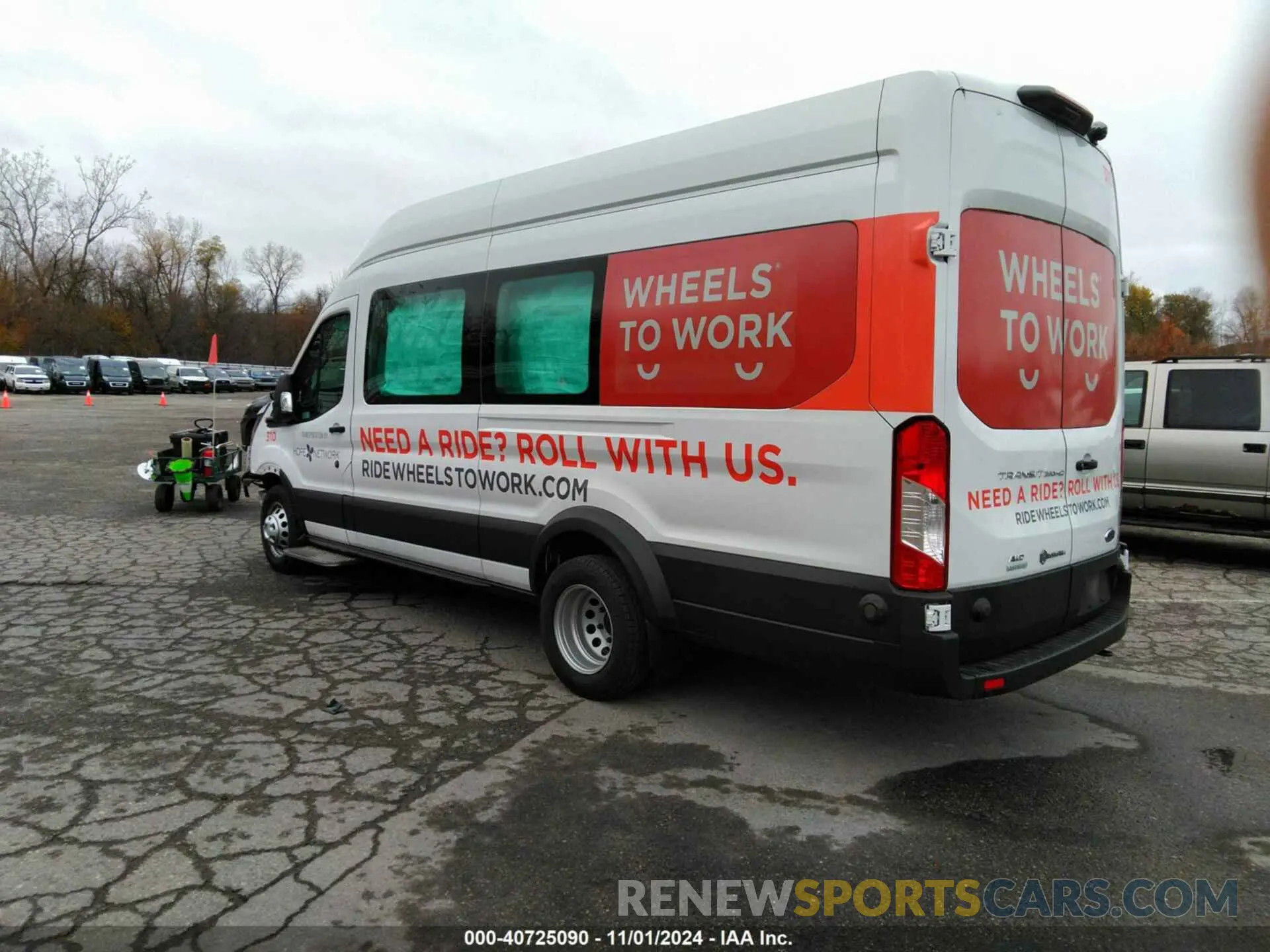 3 fotografías del automóvil dañado 1FDVU5XG2LKB79334 FORD TRANSIT-350 PASSENGER VAN 2021