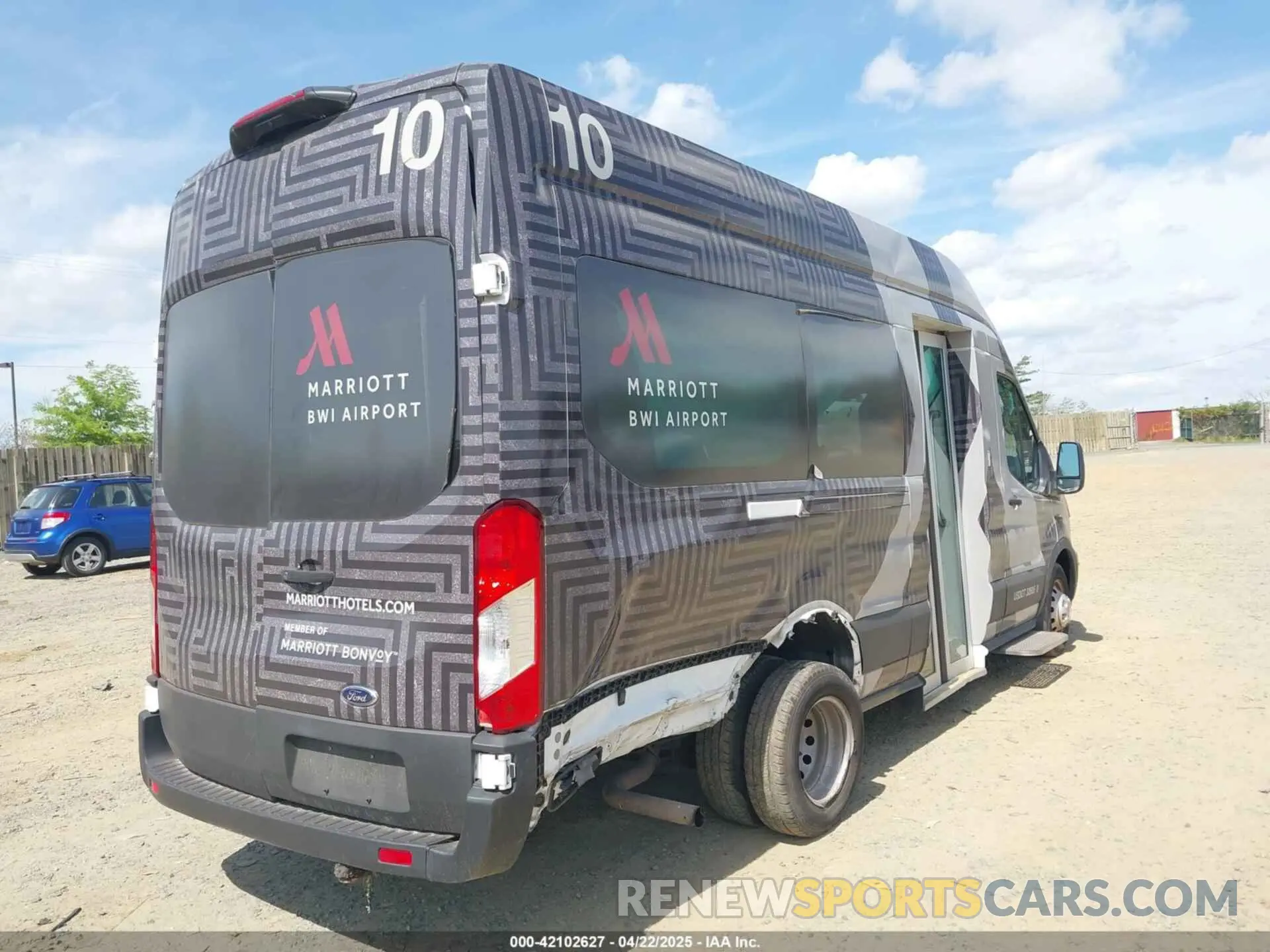4 fotografías del automóvil dañado 1FDVU4X87NKA02817 FORD TRANSIT-350 PASSENGER VAN 2022