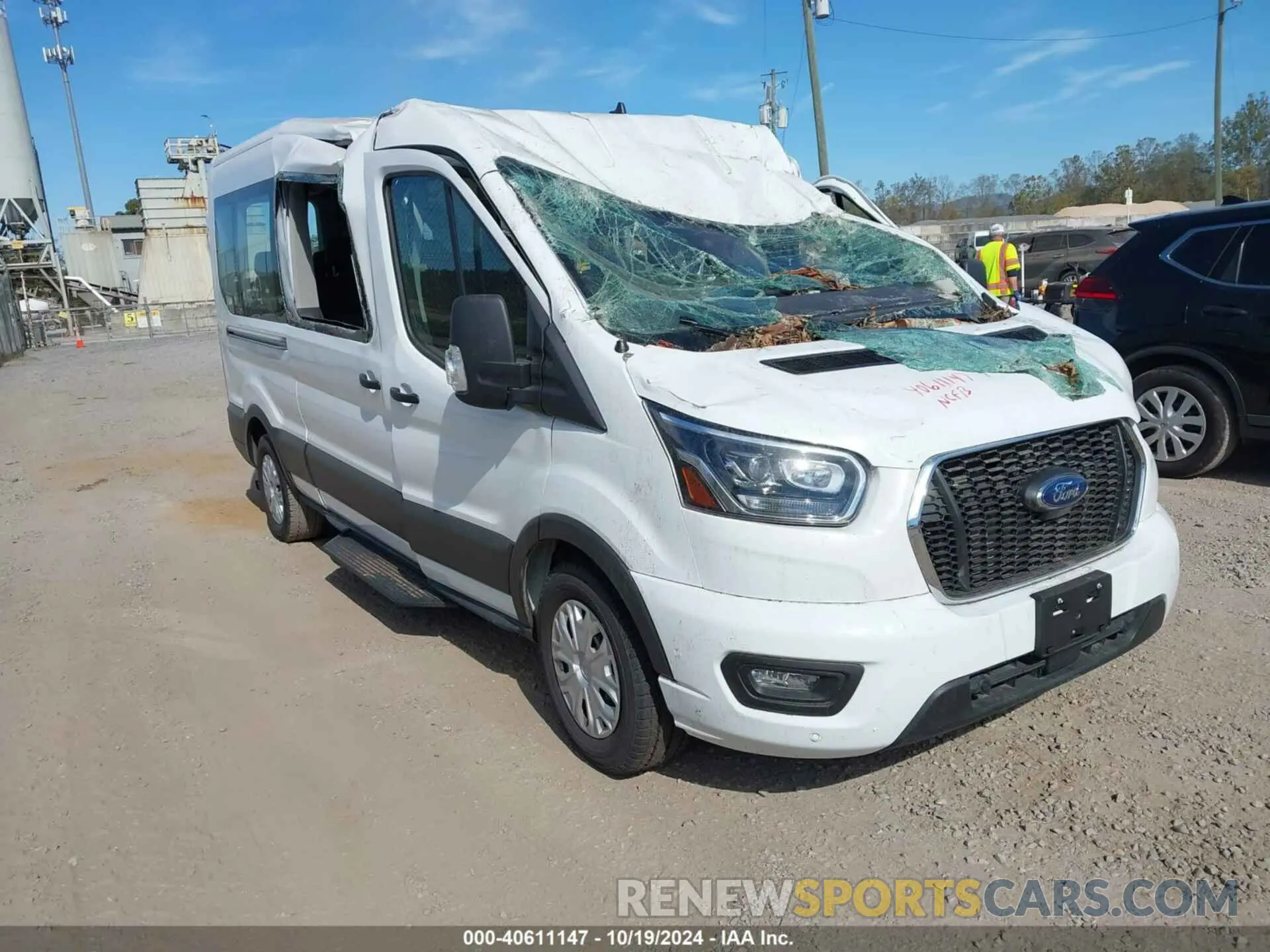 1 fotografías del automóvil dañado 1FBAX2CG0PKB68650 FORD TRANSIT-350 PASSENGER VAN 2023