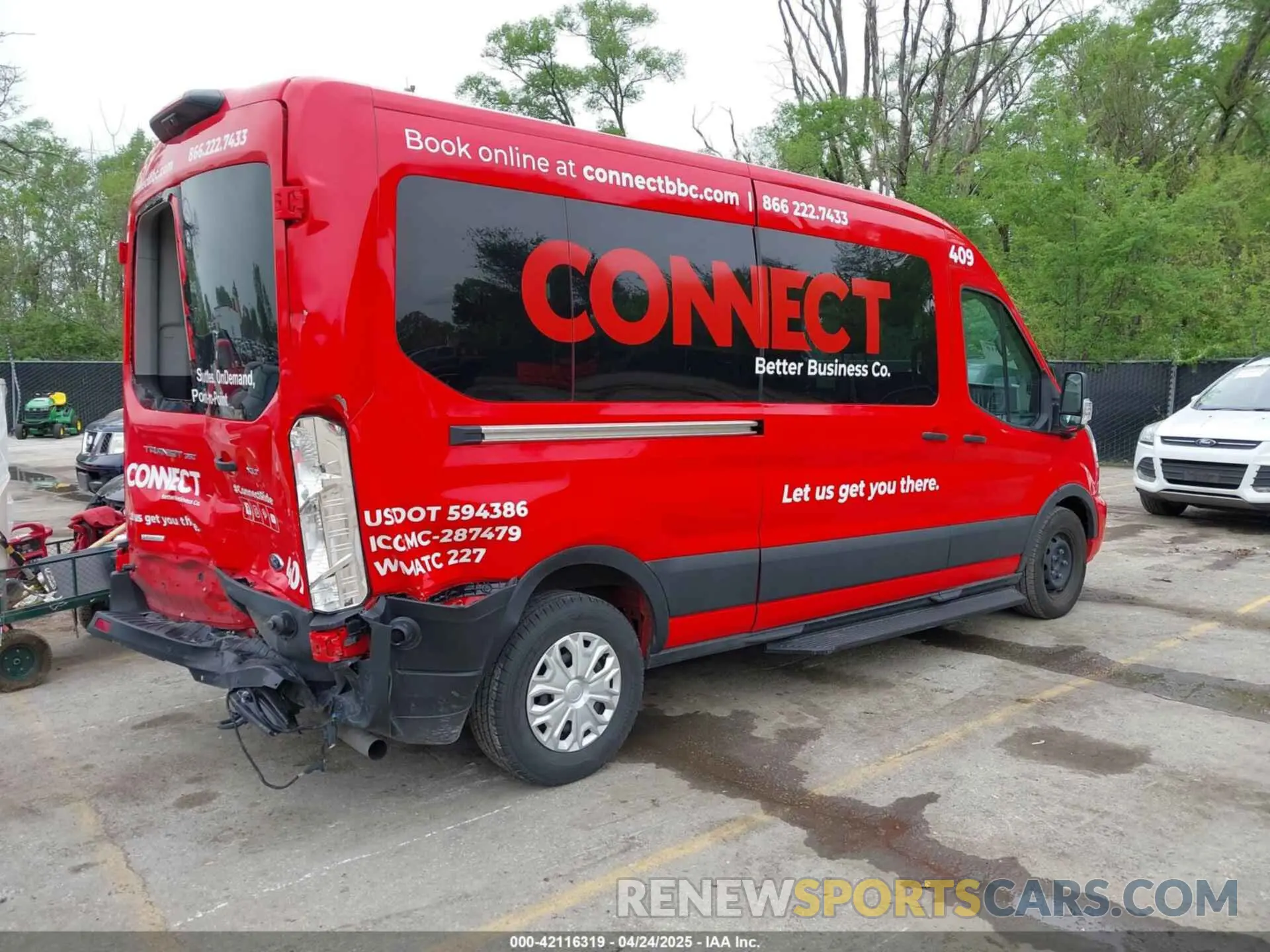 4 fotografías del automóvil dañado 1FBAX2CG0PKB98201 FORD TRANSIT-350 PASSENGER VAN 2023