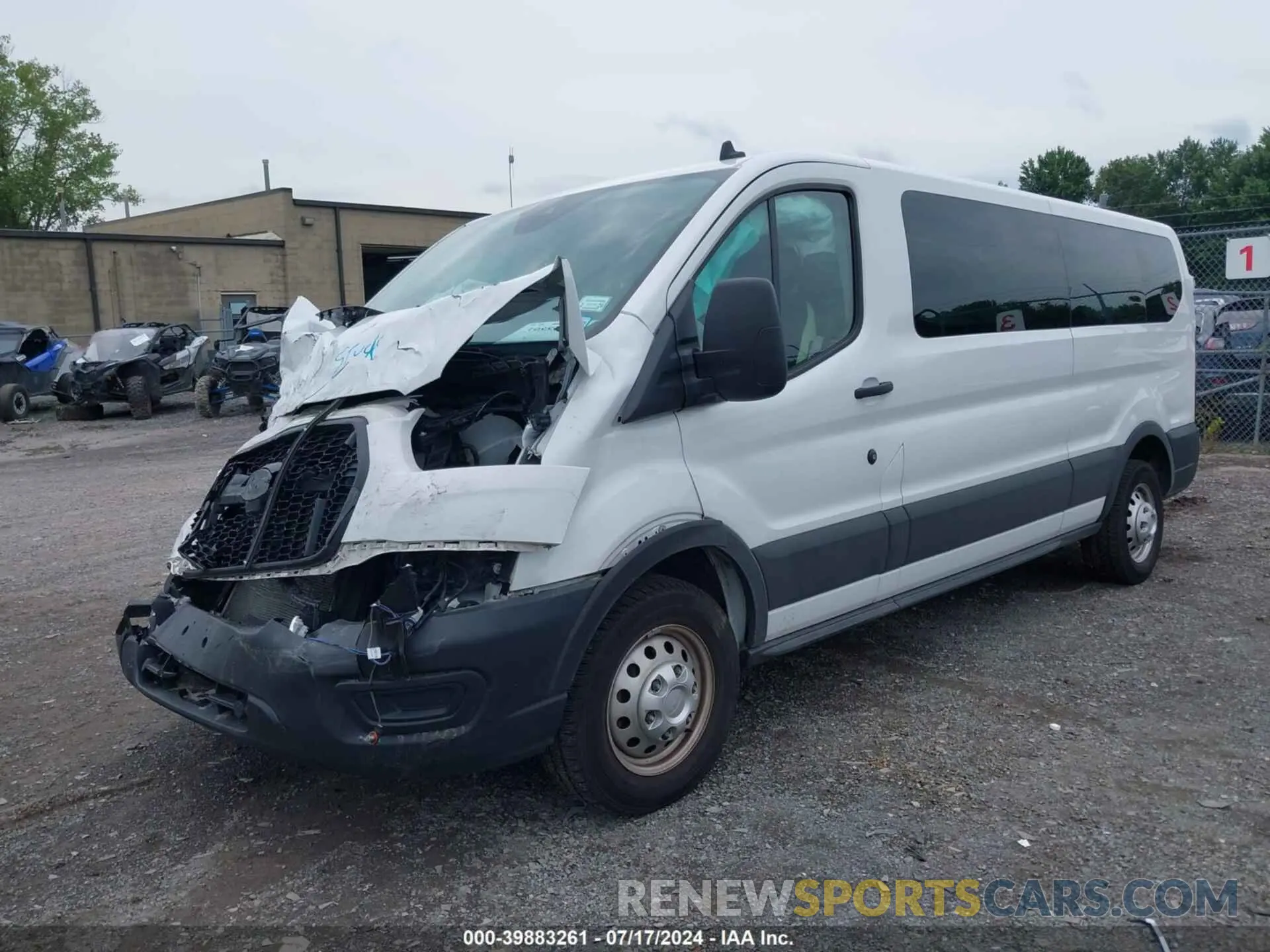 2 fotografías del automóvil dañado 1FBAX9Y83PKC08567 FORD TRANSIT-350 PASSENGER VAN 2023
