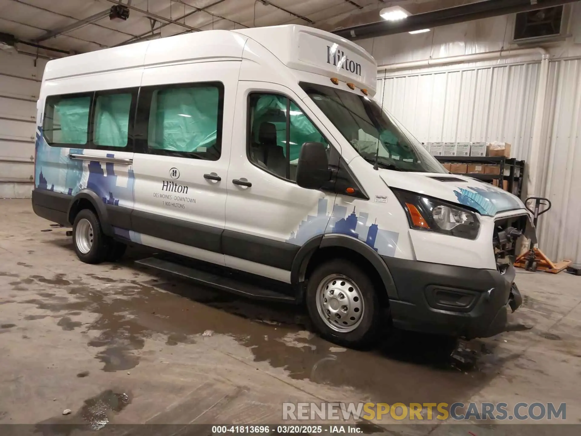 1 fotografías del automóvil dañado 1FBVU4X80PKC01073 FORD TRANSIT-350 PASSENGER VAN 2023