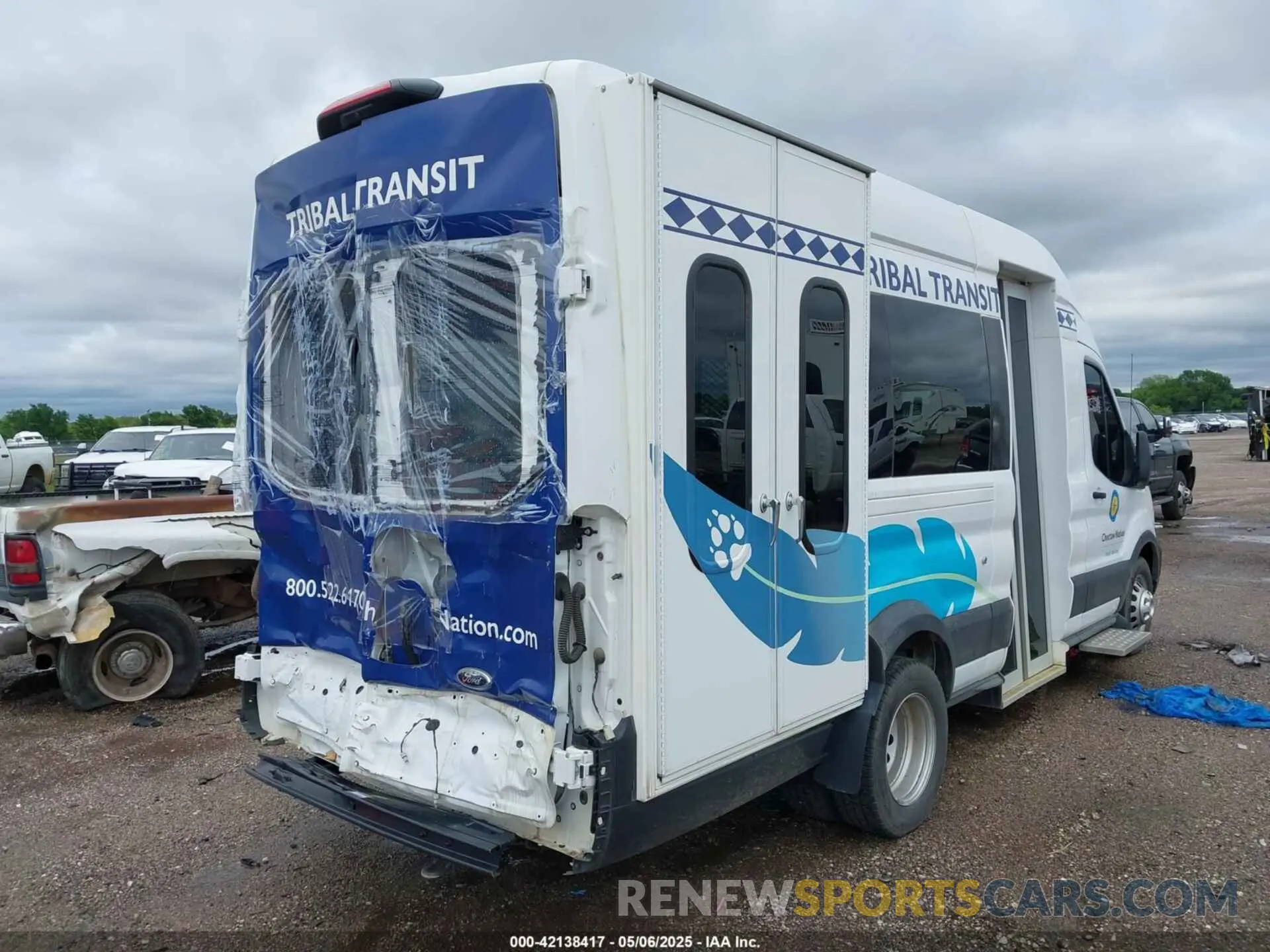 4 fotografías del automóvil dañado 1FDVU5XG0PKB93819 FORD TRANSIT-350 PASSENGER VAN 2023