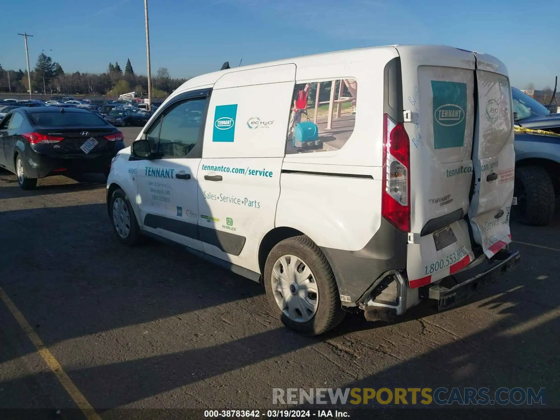 3 fotografías del automóvil dañado NM0LS6E27K1392019 FORD TRANSIT CONNECT 2019