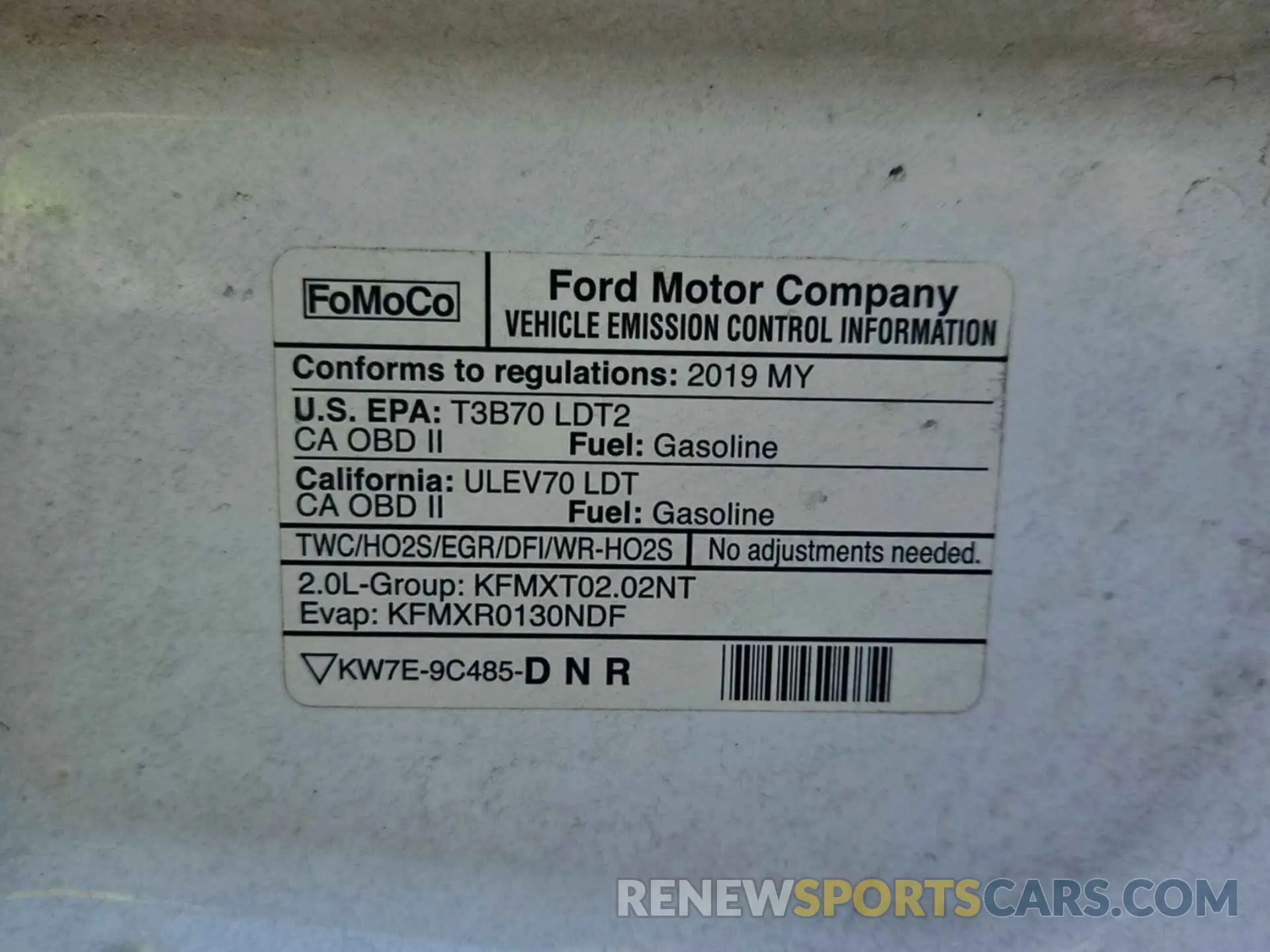 2 fotografías del automóvil dañado NM0LS7E28K1389698 FORD TRANSIT CONNECT 2019