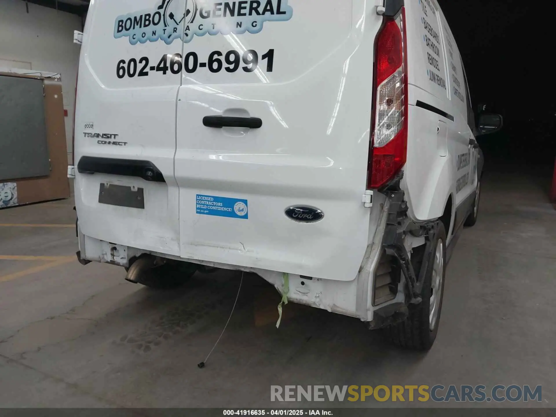 6 fotografías del automóvil dañado NM0LS7E28K1416009 FORD TRANSIT CONNECT 2019