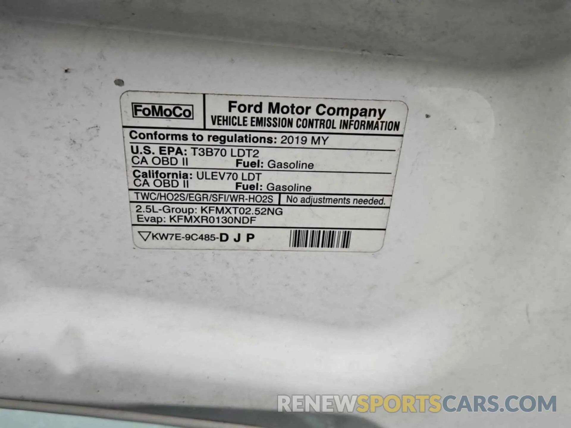 9 fotografías del automóvil dañado NM0LS7E79K1397546 FORD TRANSIT CONNECT 2019