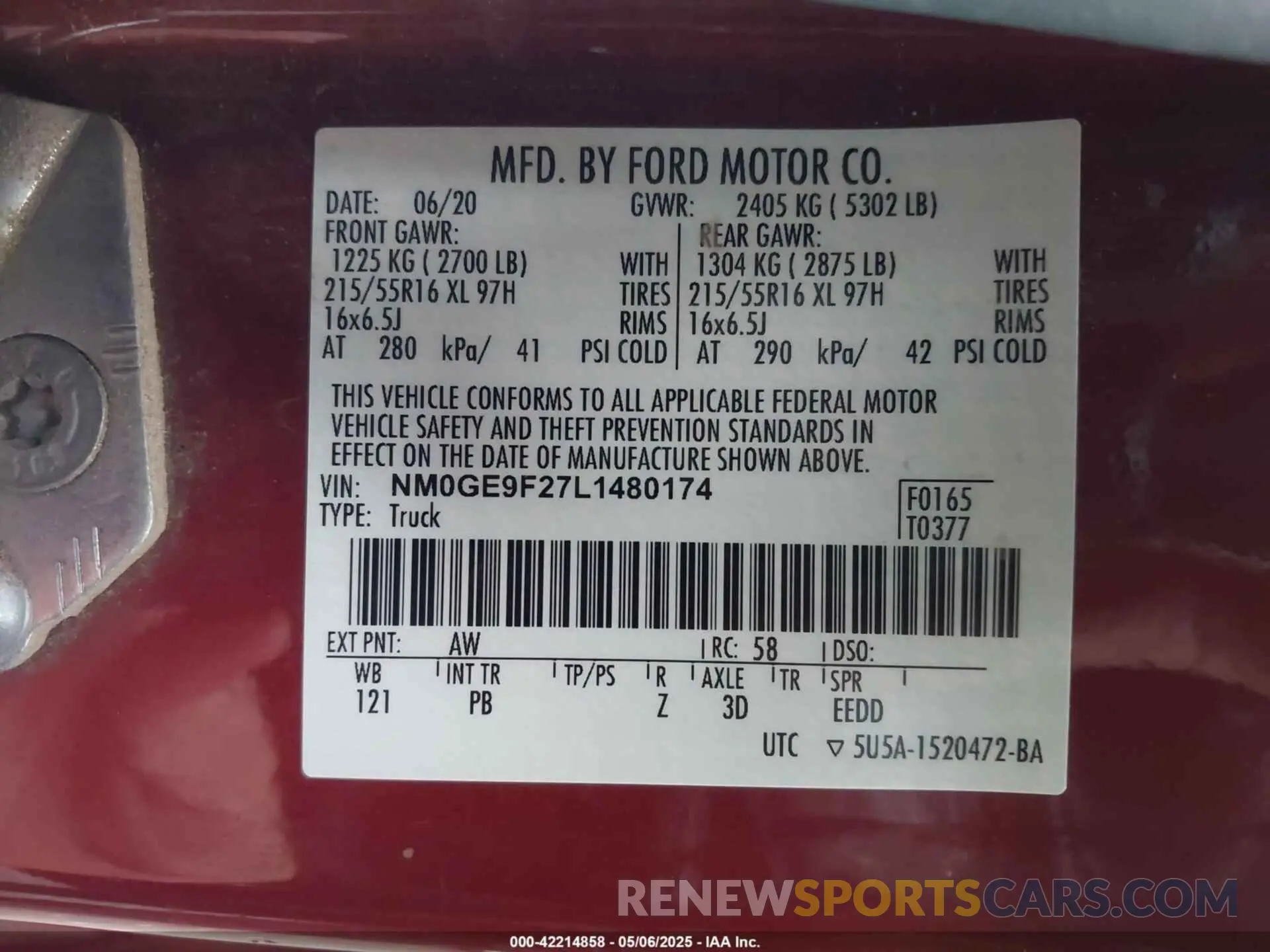 9 fotografías del automóvil dañado NM0GE9F27L1480174 FORD TRANSIT CONNECT 2020