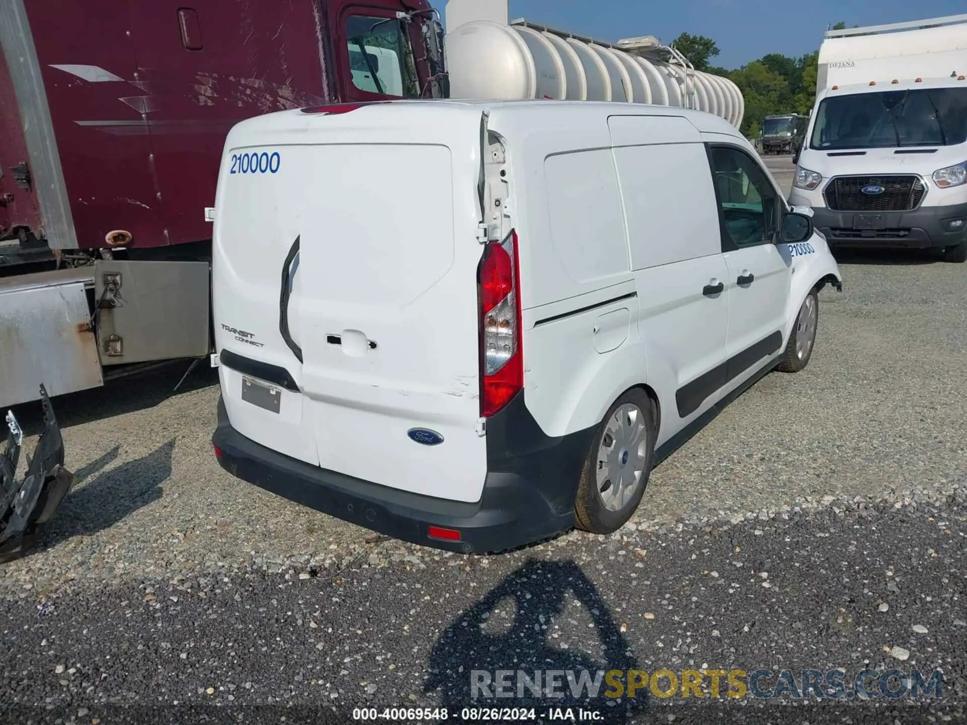 4 fotografías del automóvil dañado NM0LS6E74L1435888 FORD TRANSIT CONNECT 2020